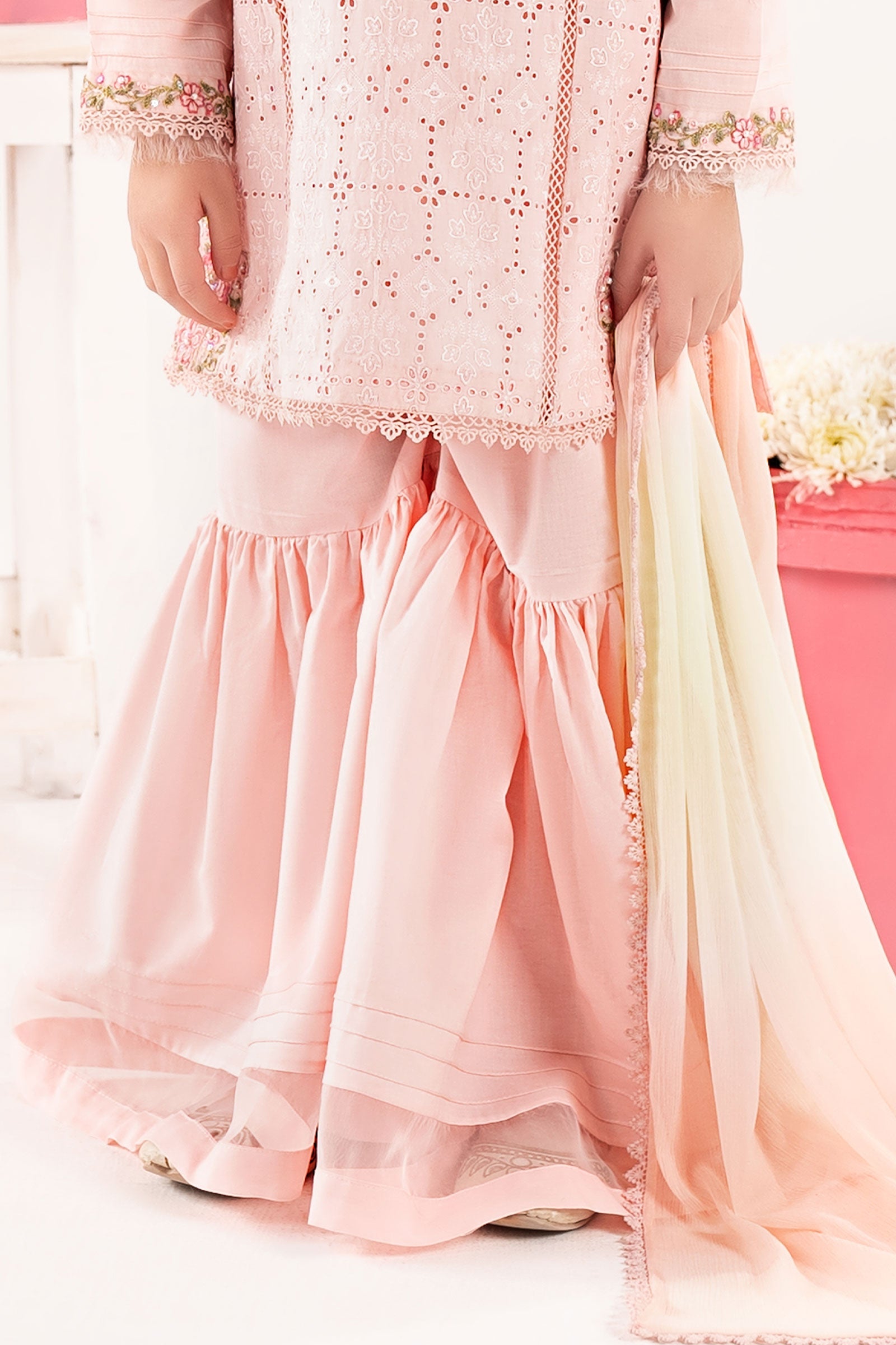 kids-clothes-mkd-ef26-09-pink by Maria B Kids - Designer Dress  - Type : KidsClothes - Available at Libasekhas UK - 100% Original 