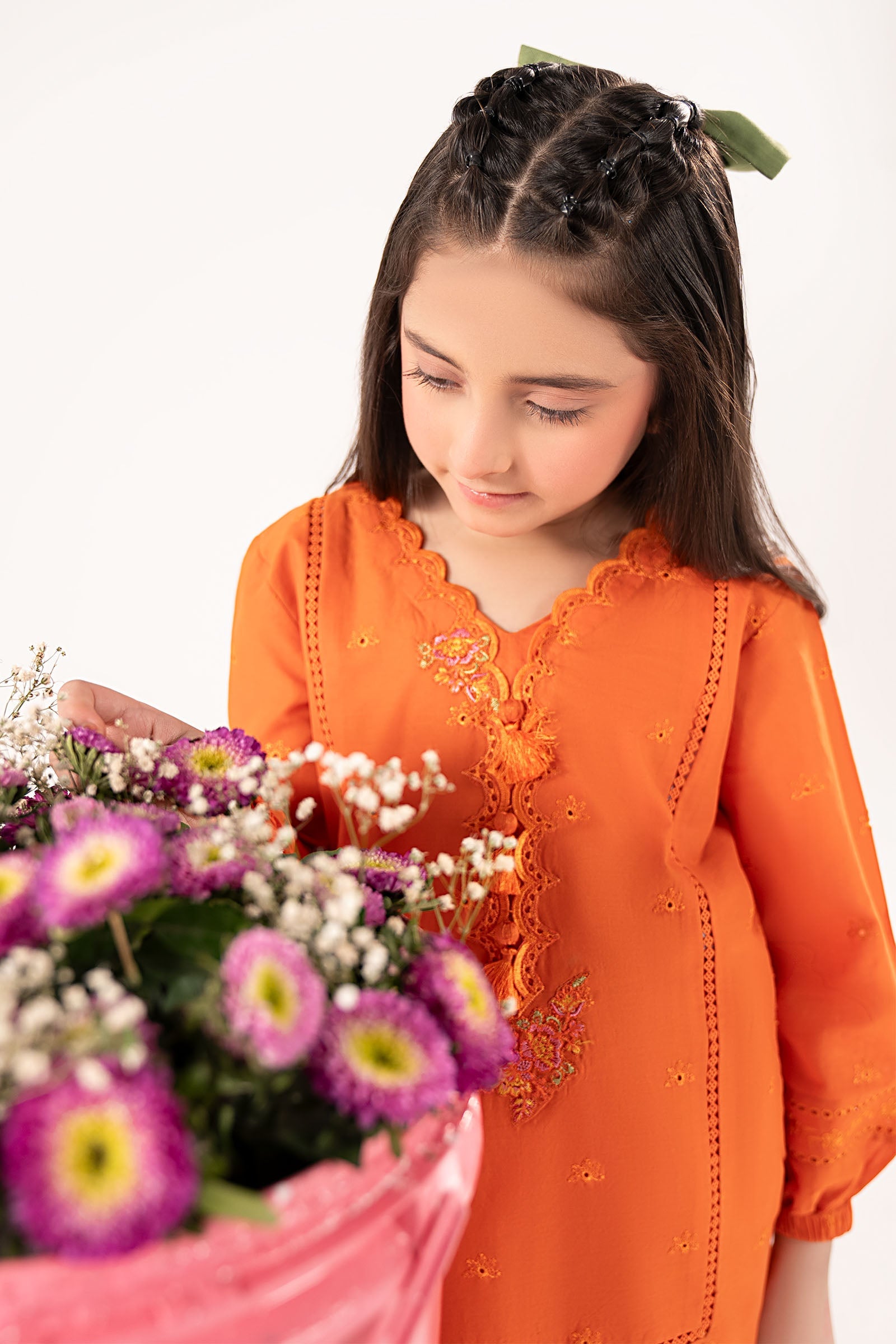 kids-clothes-mkd-ef26-11-orange by Maria B Kids - Designer Dress  - Type : KidsClothes - Available at Libasekhas UK - 100% Original 