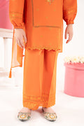 kids-clothes-mkd-ef26-11-orange by Maria B Kids - Designer Dress  - Type : KidsClothes - Available at Libasekhas UK - 100% Original 