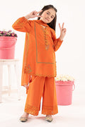 kids-clothes-mkd-ef26-11-orange by Maria B Kids - Designer Dress  - Type : KidsClothes - Available at Libasekhas UK - 100% Original 