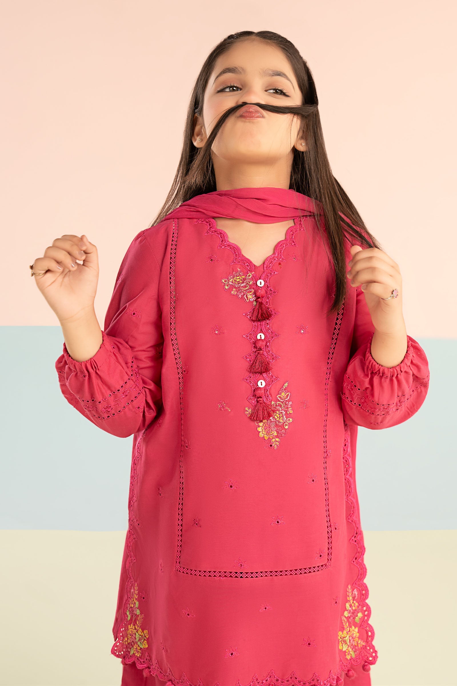 kids-clothes-mkd-ef26-11-pink by Maria B Kids - Designer Dress  - Type : KidsClothes - Available at Libasekhas UK - 100% Original 