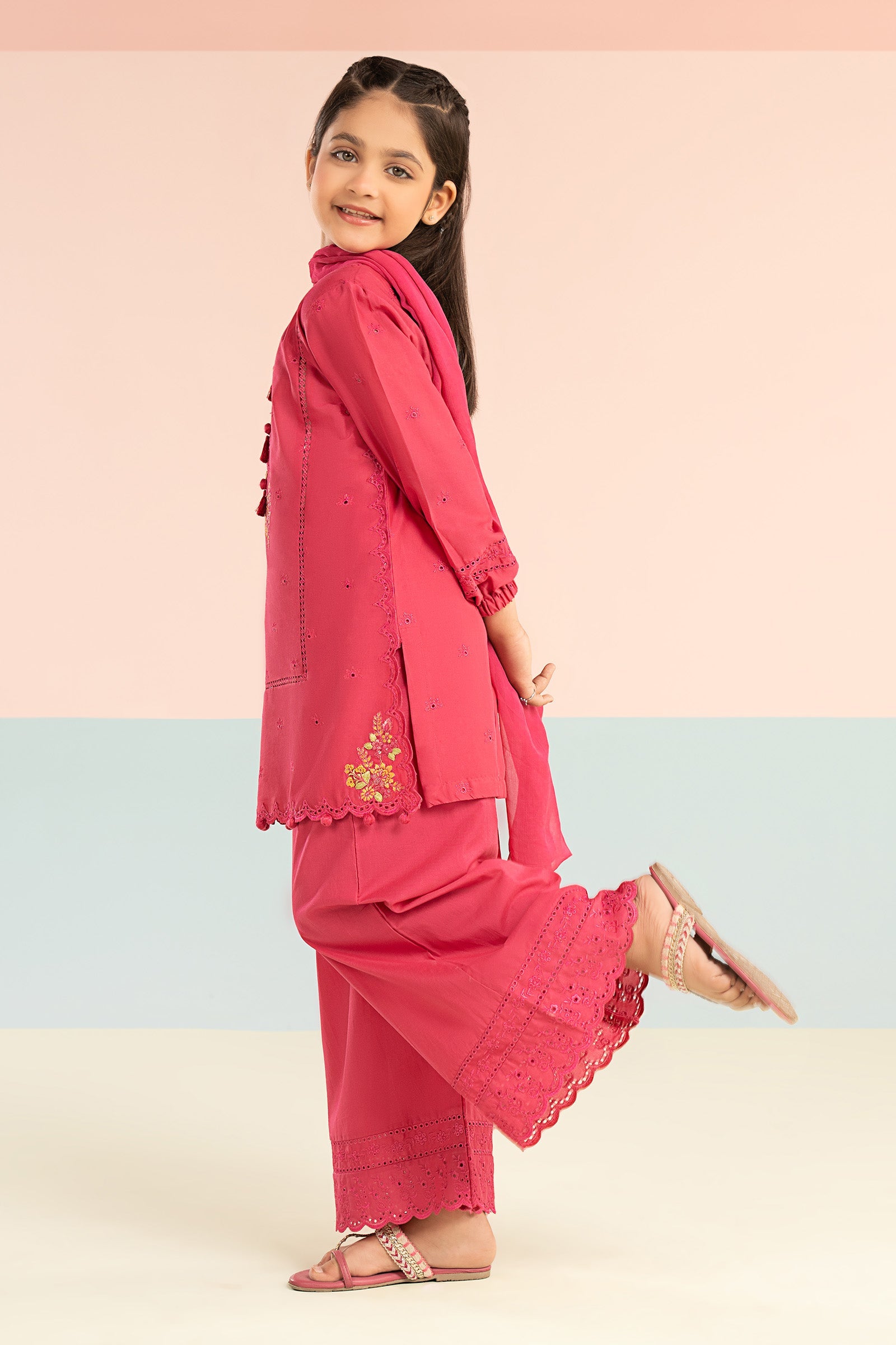3 Piece Embroidered Lawn Suit - Kids Clothing - available at Maria Faisal in UK and USA.