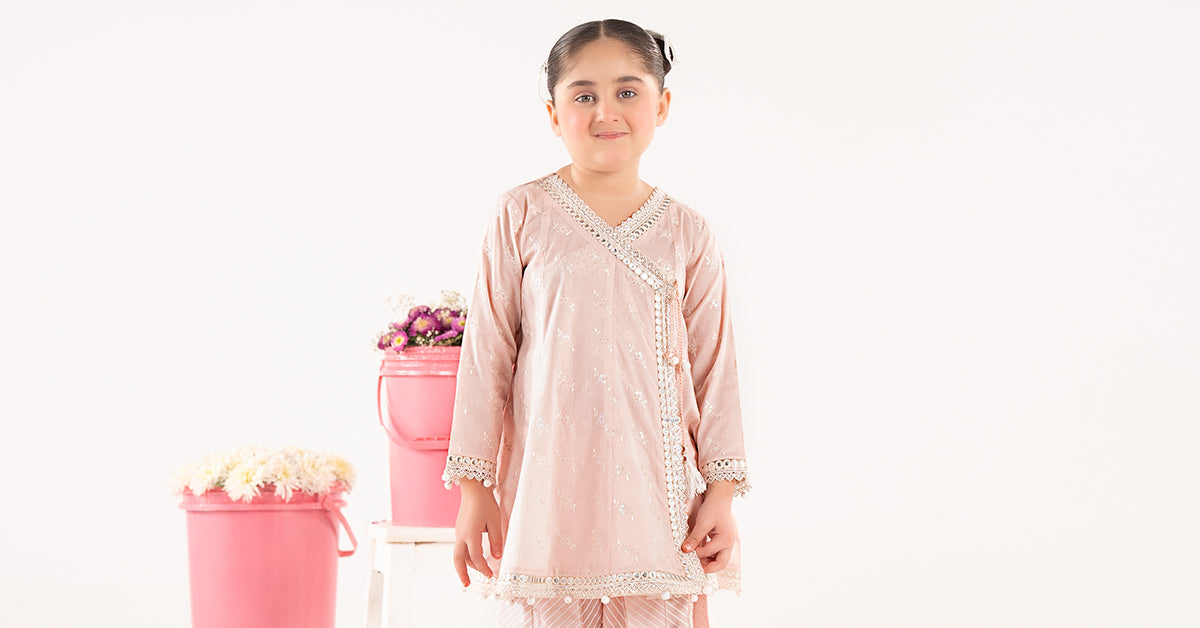 kids-clothes-mkd-ef26-12-pink by Maria B Kids - Designer Dress  - Type : KidsClothes - Available at Libasekhas UK - 100% Original 