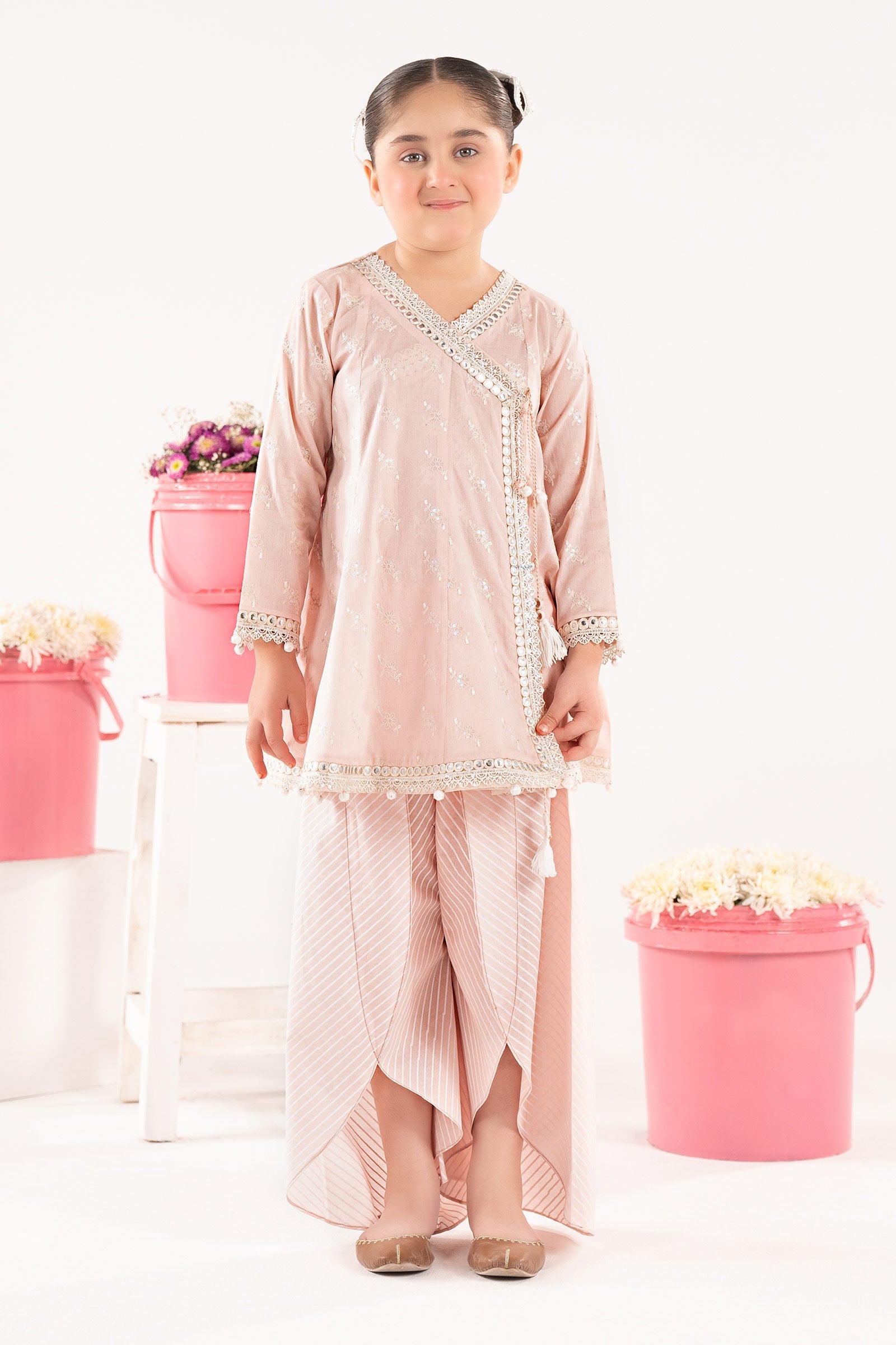 kids-clothes-mkd-ef26-12-pink by Maria B Kids - Designer Dress  - Type : KidsClothes - Available at Libasekhas UK - 100% Original 