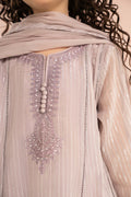 3 Piece Embroidered Striped Lurex Yarn Dyed Suit - Kids Clothing - available at Maria Faisal in UK and USA.