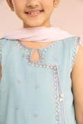 3 Piece Embroidered Paper Cotton Suit - Kids Clothing - available at Maria Faisal in UK and USA.