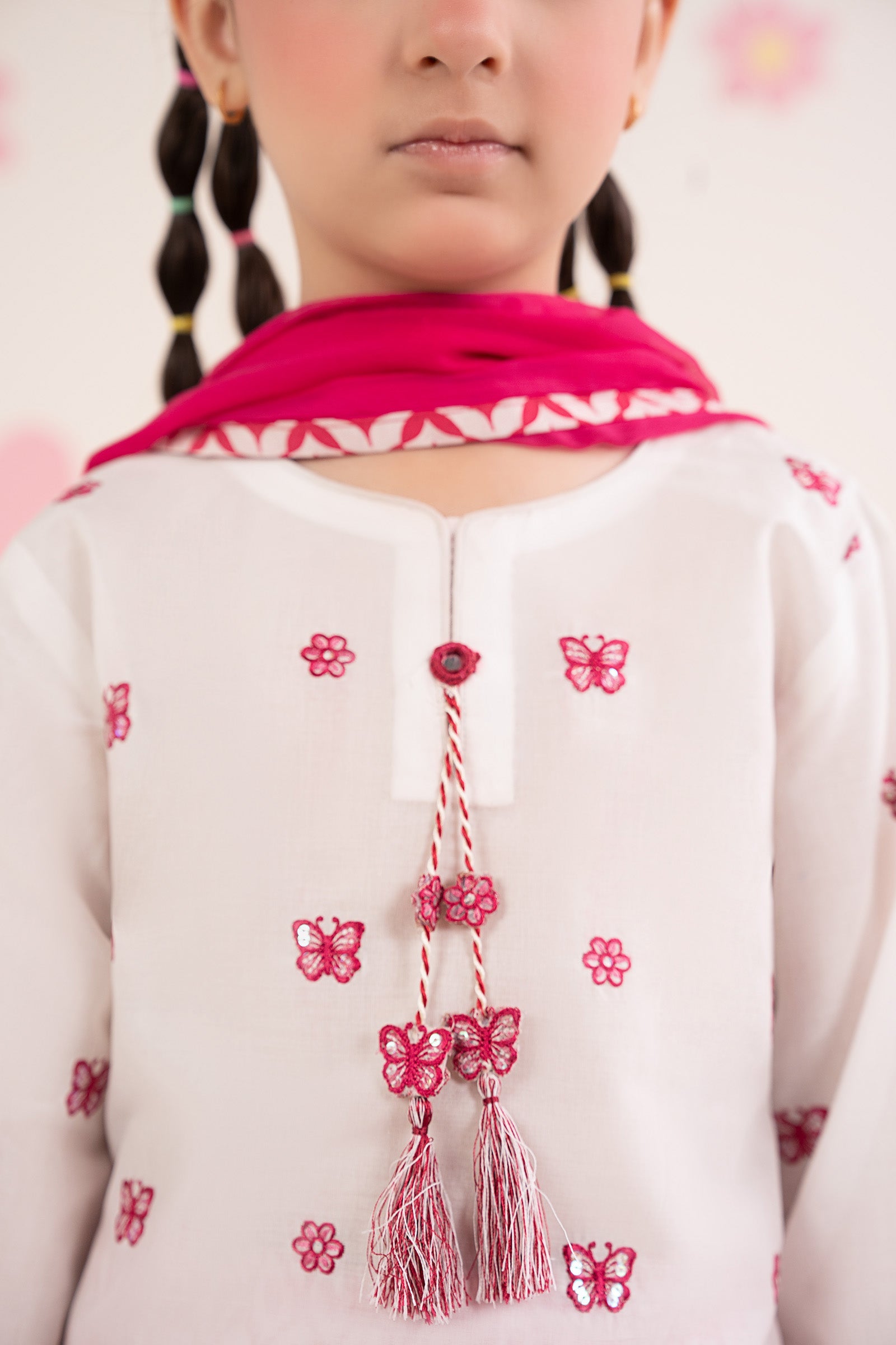 kids-clothes-mkd-ea26-14-white-and-pink by Maria B Kids - Designer Dress  - Type : KidsClothes - Available at Libasekhas UK - 100% Original 