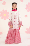 kids-clothes-mkd-ea26-14-white-and-pink by Maria B Kids - Designer Dress  - Type : KidsClothes - Available at Libasekhas UK - 100% Original 