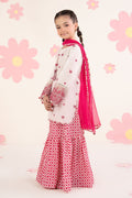 kids-clothes-mkd-ea26-14-white-and-pink by Maria B Kids - Designer Dress  - Type : KidsClothes - Available at Libasekhas UK - 100% Original 