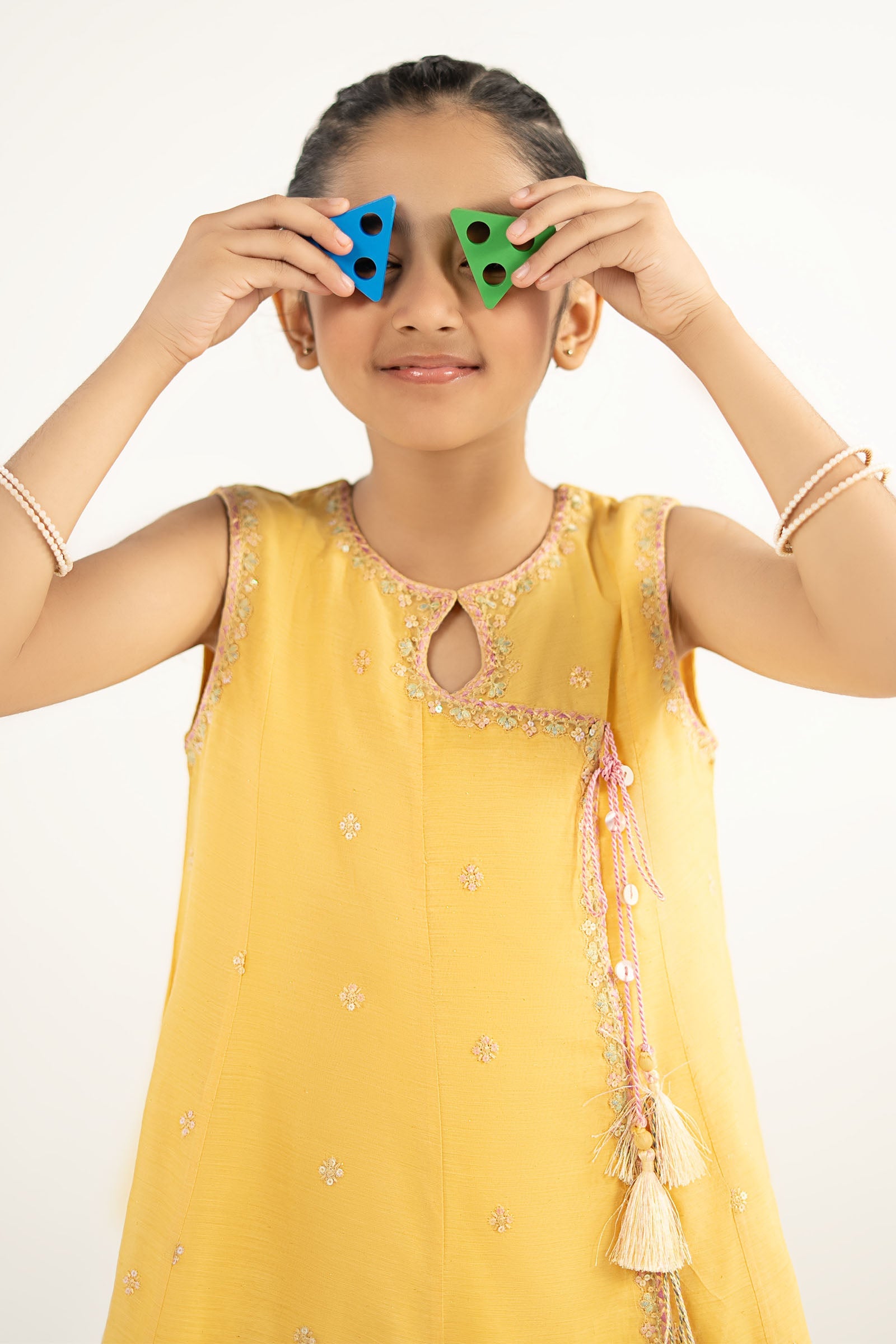 kids-clothes-mkd-ef26-14-yellow by Maria B Kids - Designer Dress  - Type : KidsClothes - Available at Libasekhas UK - 100% Original 