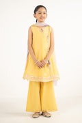 kids-clothes-mkd-ef26-14-yellow by Maria B Kids - Designer Dress  - Type : KidsClothes - Available at Libasekhas UK - 100% Original 