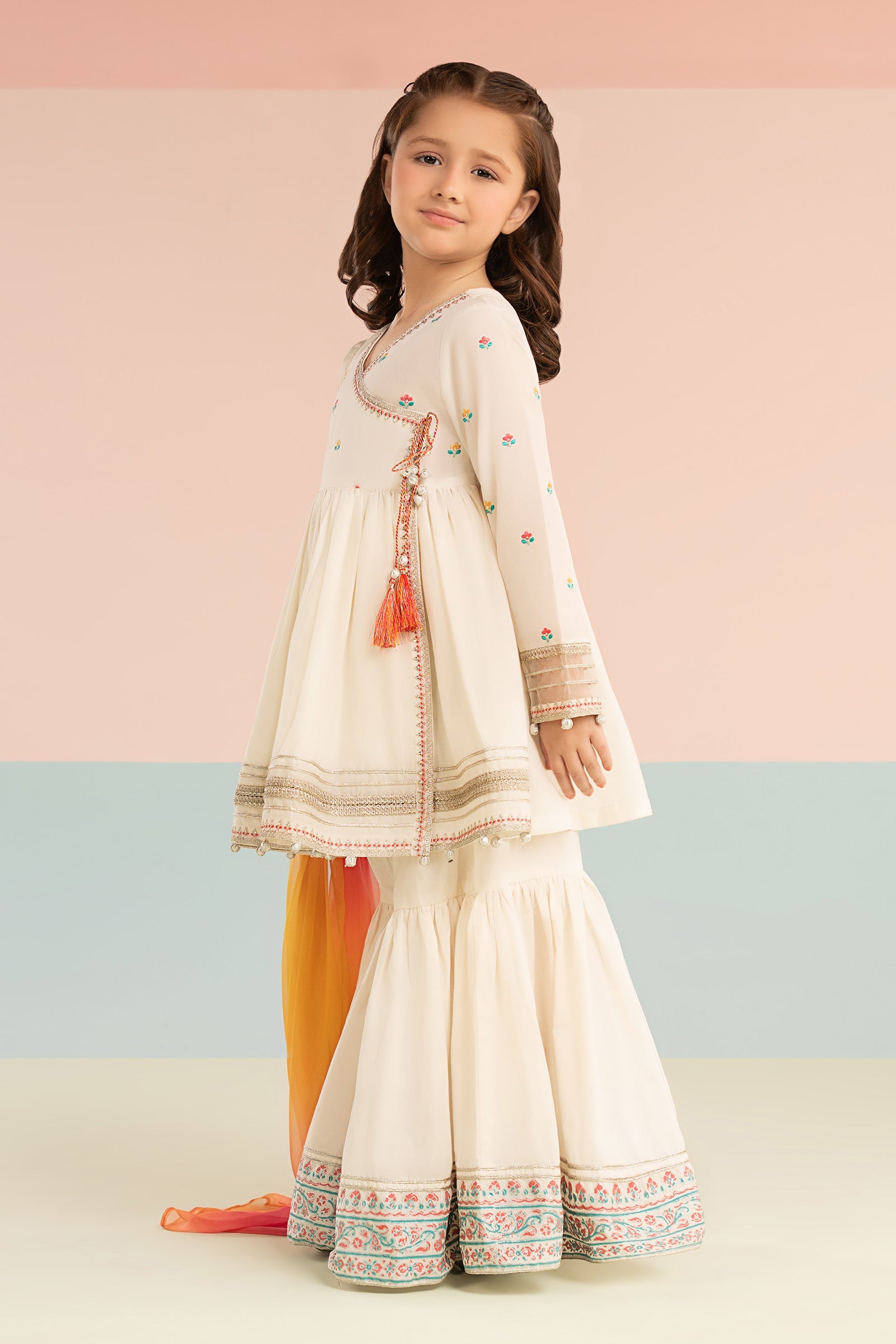 3 Piece Embroidered Lawn Suit - Kids Clothing - available at Maria Faisal in UK and USA.