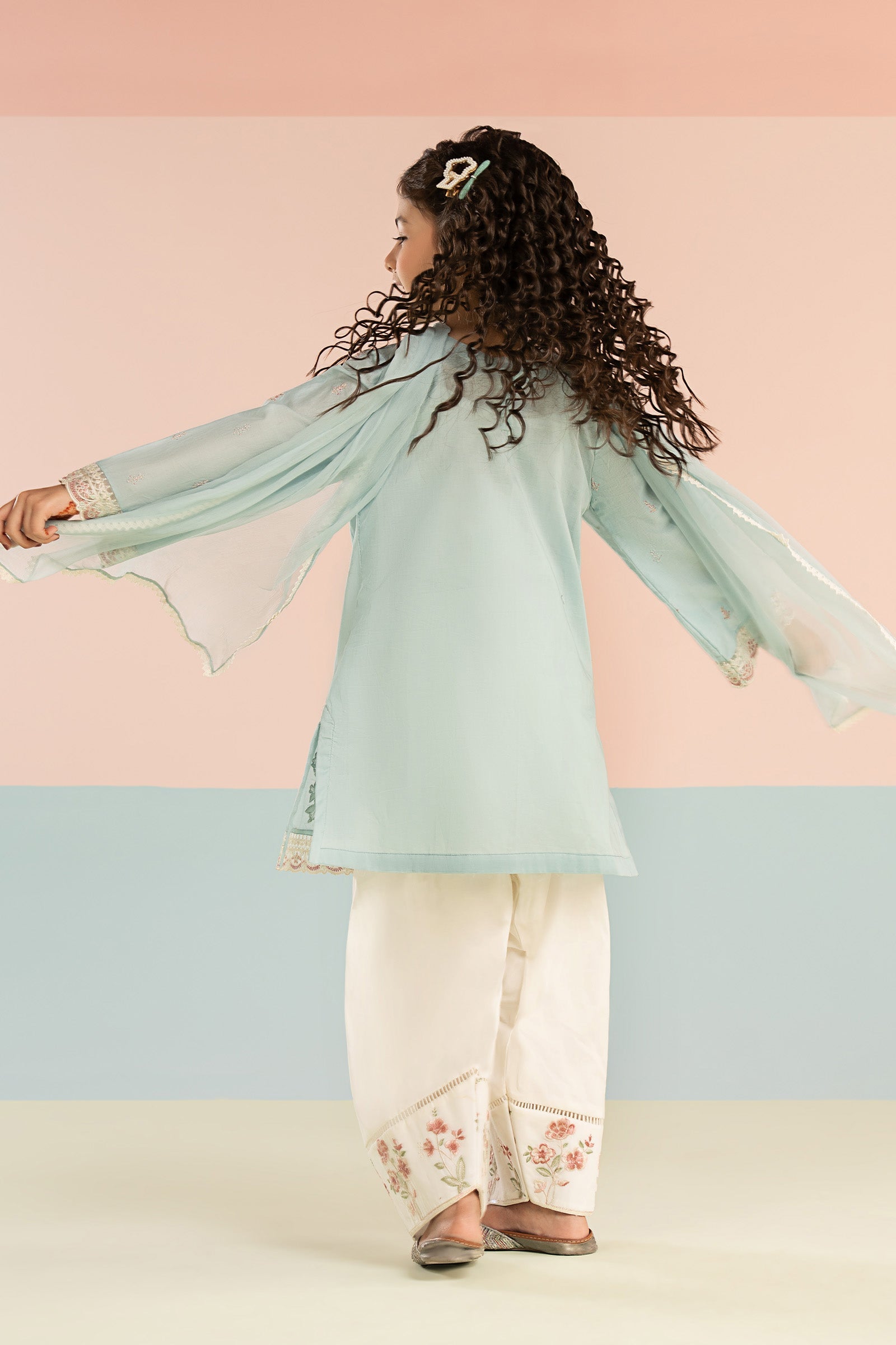 3 Piece Embroidered Lawn Suit - Kids Clothing - available at Maria Faisal in UK and USA.