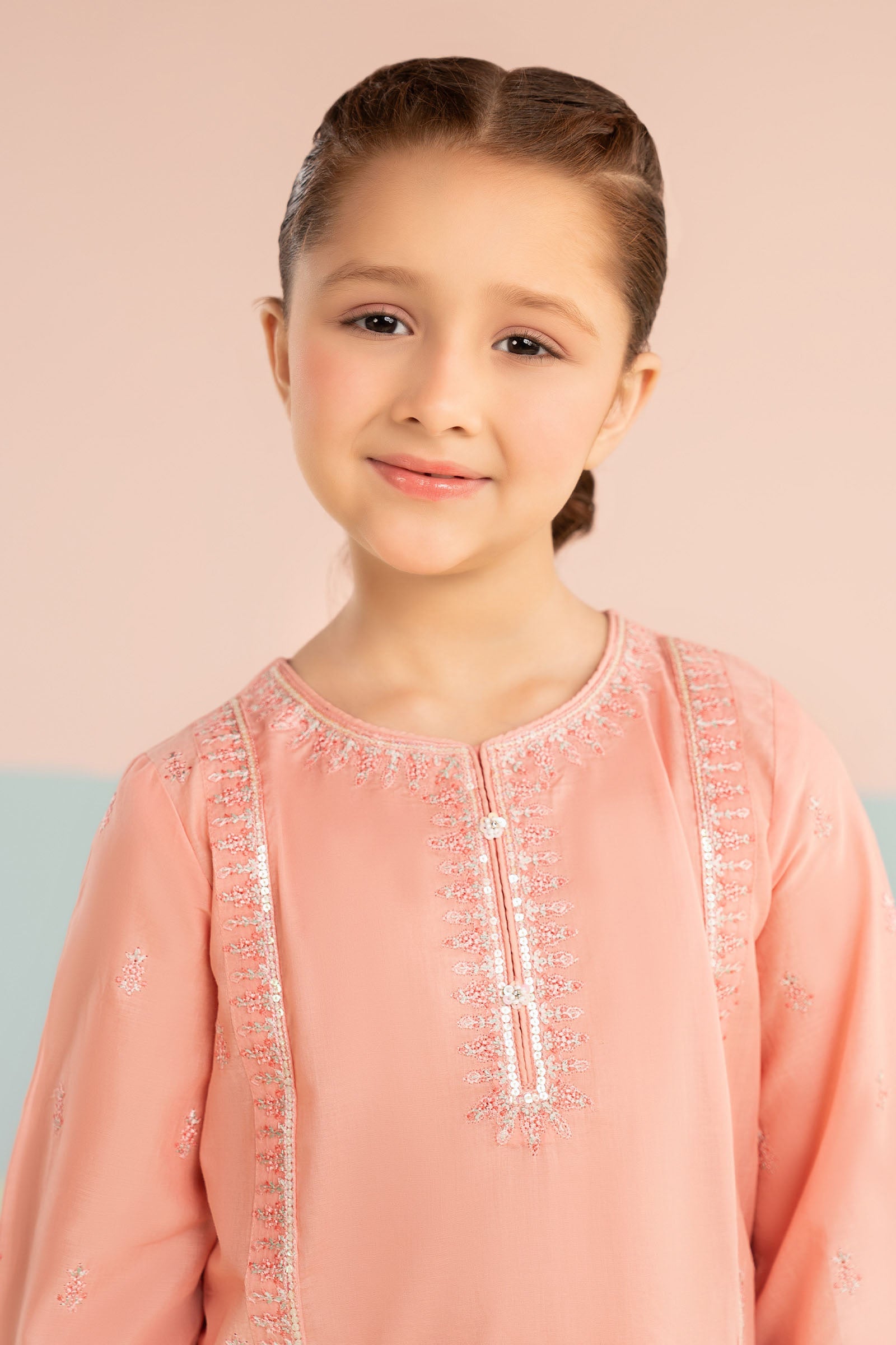kids-clothes-mkd-ef26-20-pink by Maria B Kids - Designer Dress  - Type : KidsClothes - Available at Libasekhas UK - 100% Original 