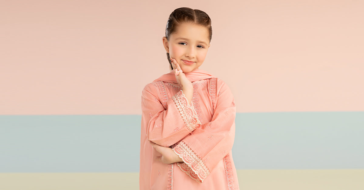 kids-clothes-mkd-ef26-20-pink by Maria B Kids - Designer Dress  - Type : KidsClothes - Available at Libasekhas UK - 100% Original 