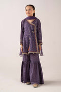 kids-clothes-mkd-ef26-25-purple by Maria B Kids - Designer Dress  - Type : KidsClothes - Available at Libasekhas UK - 100% Original 