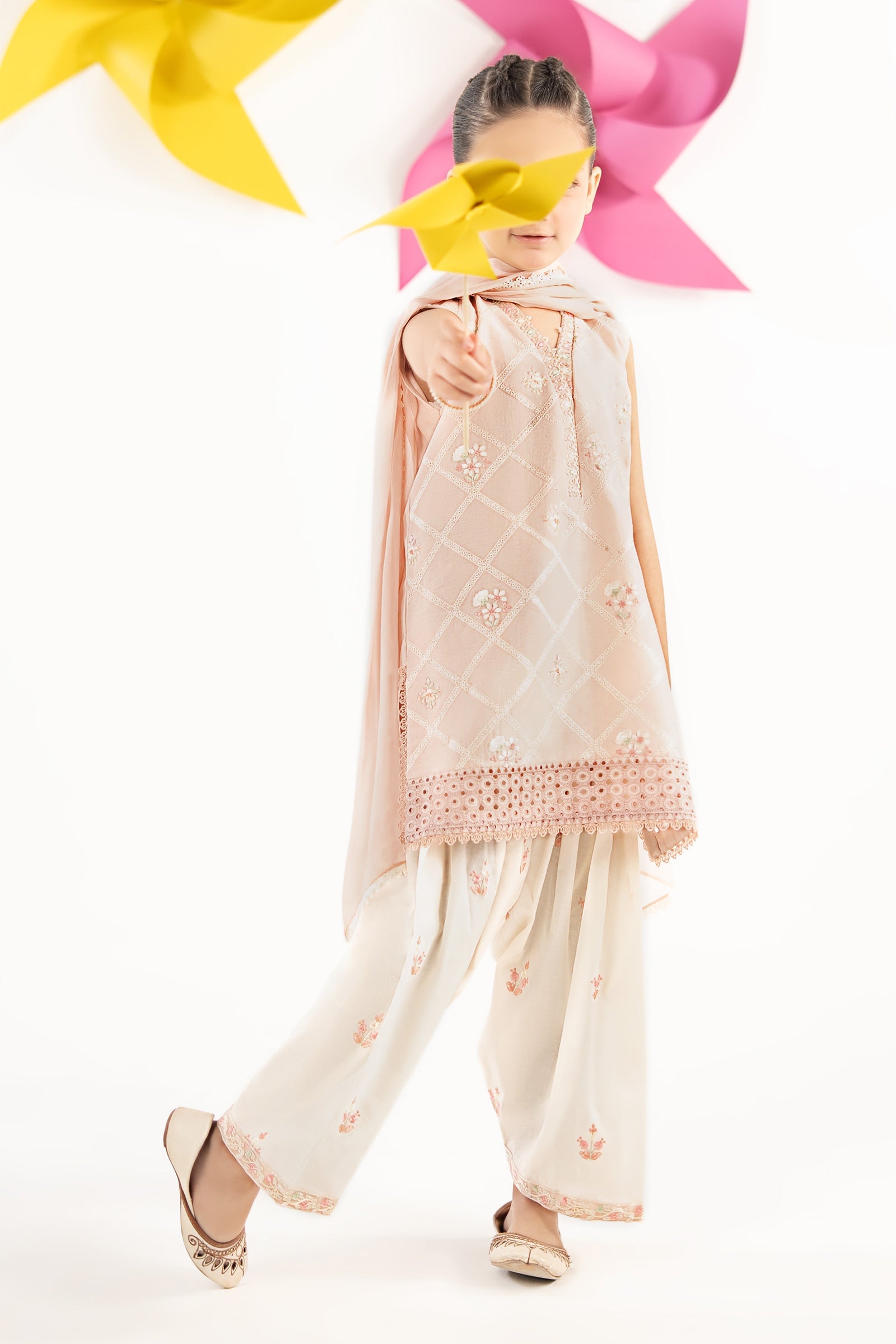 kids-clothes-mkd-ef26-27-pink by Maria B Kids - Designer Dress  - Type : KidsClothes - Available at Libasekhas UK - 100% Original 