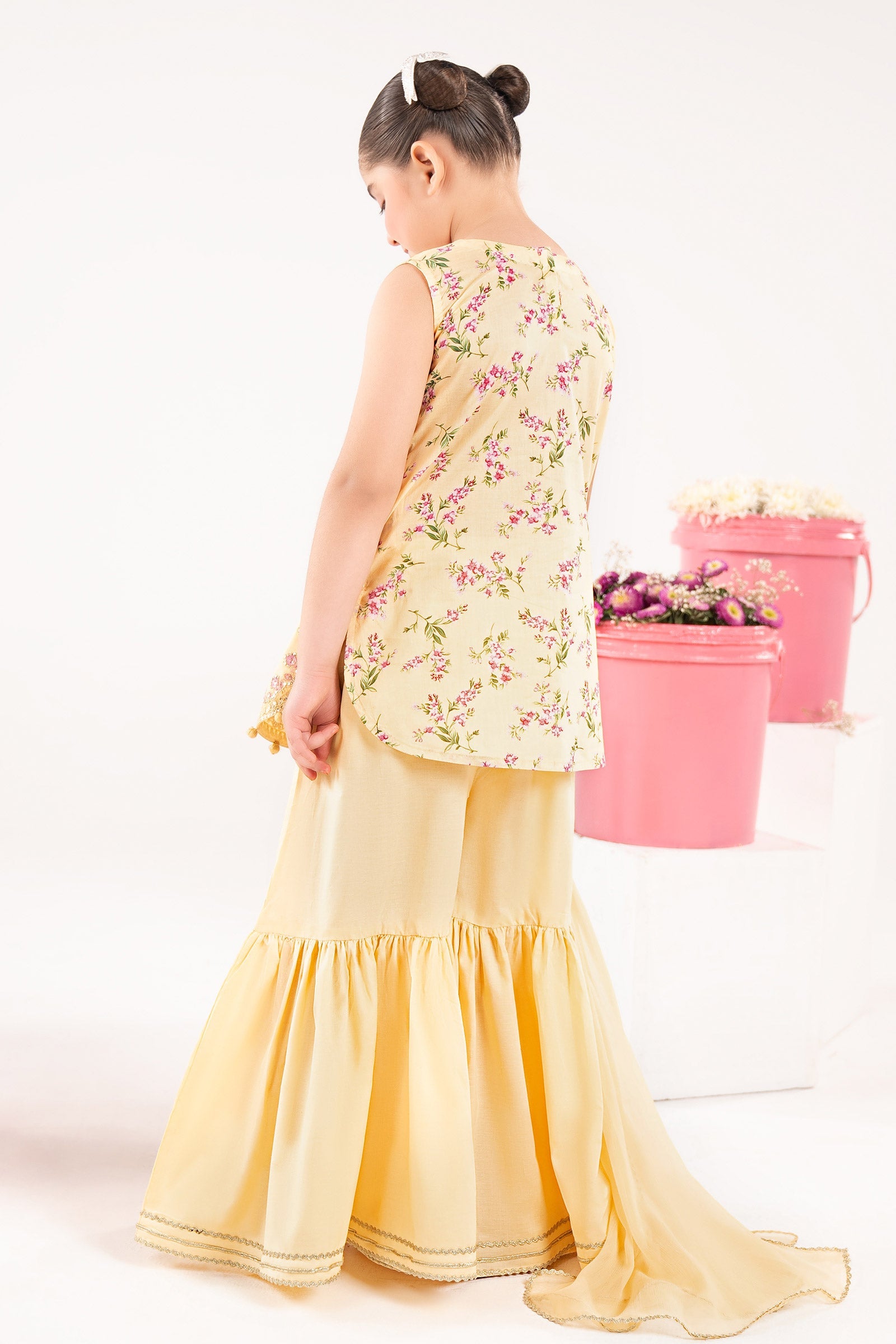 kids-clothes-mkd-ef26-28-yellow by Maria B Kids - Designer Dress  - Type : KidsClothes - Available at Libasekhas UK - 100% Original 