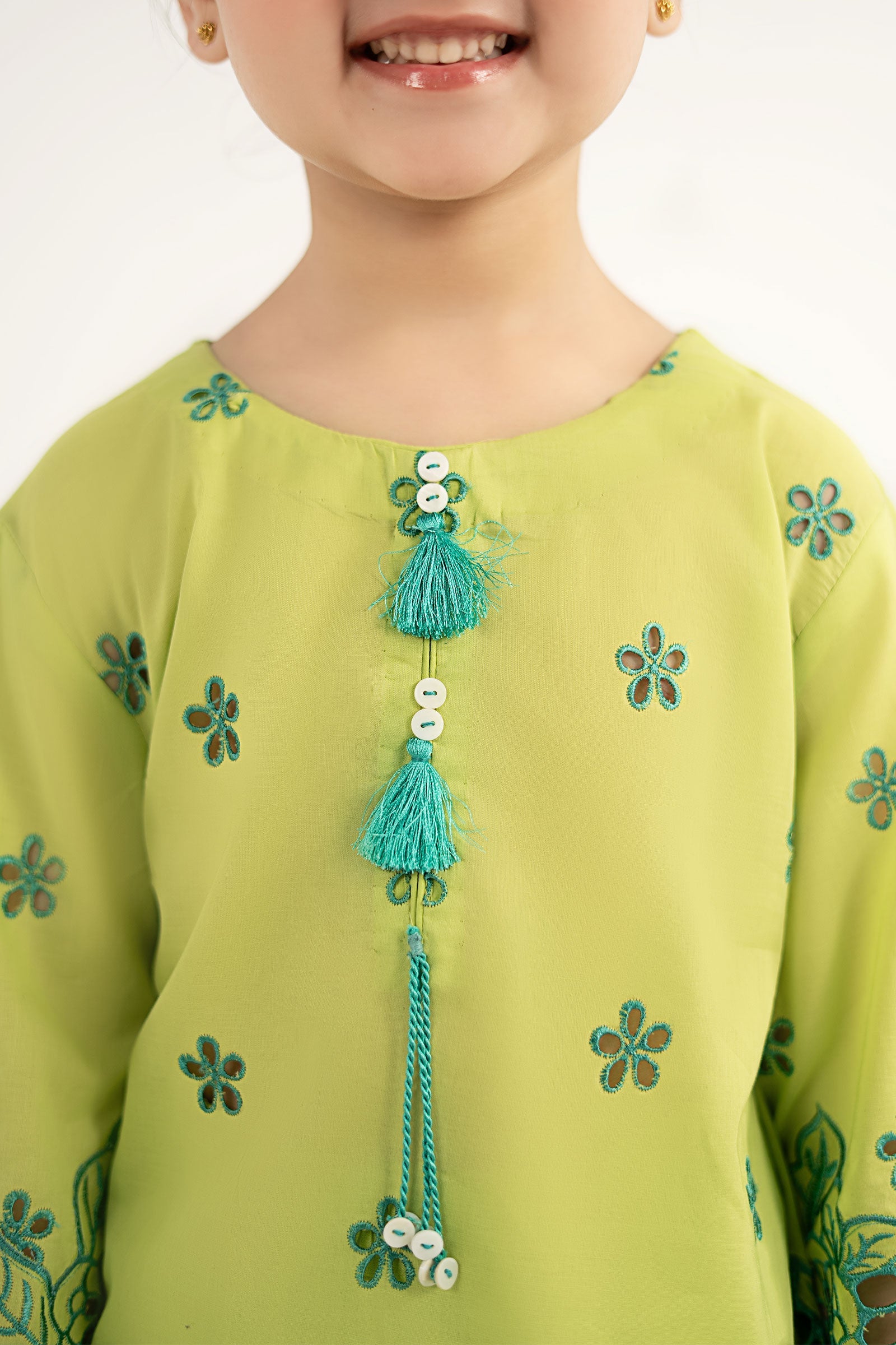 kids-clothes-mkd-ef26-30-green by Maria B Kids - Designer Dress  - Type : KidsClothes - Available at Libasekhas UK - 100% Original 