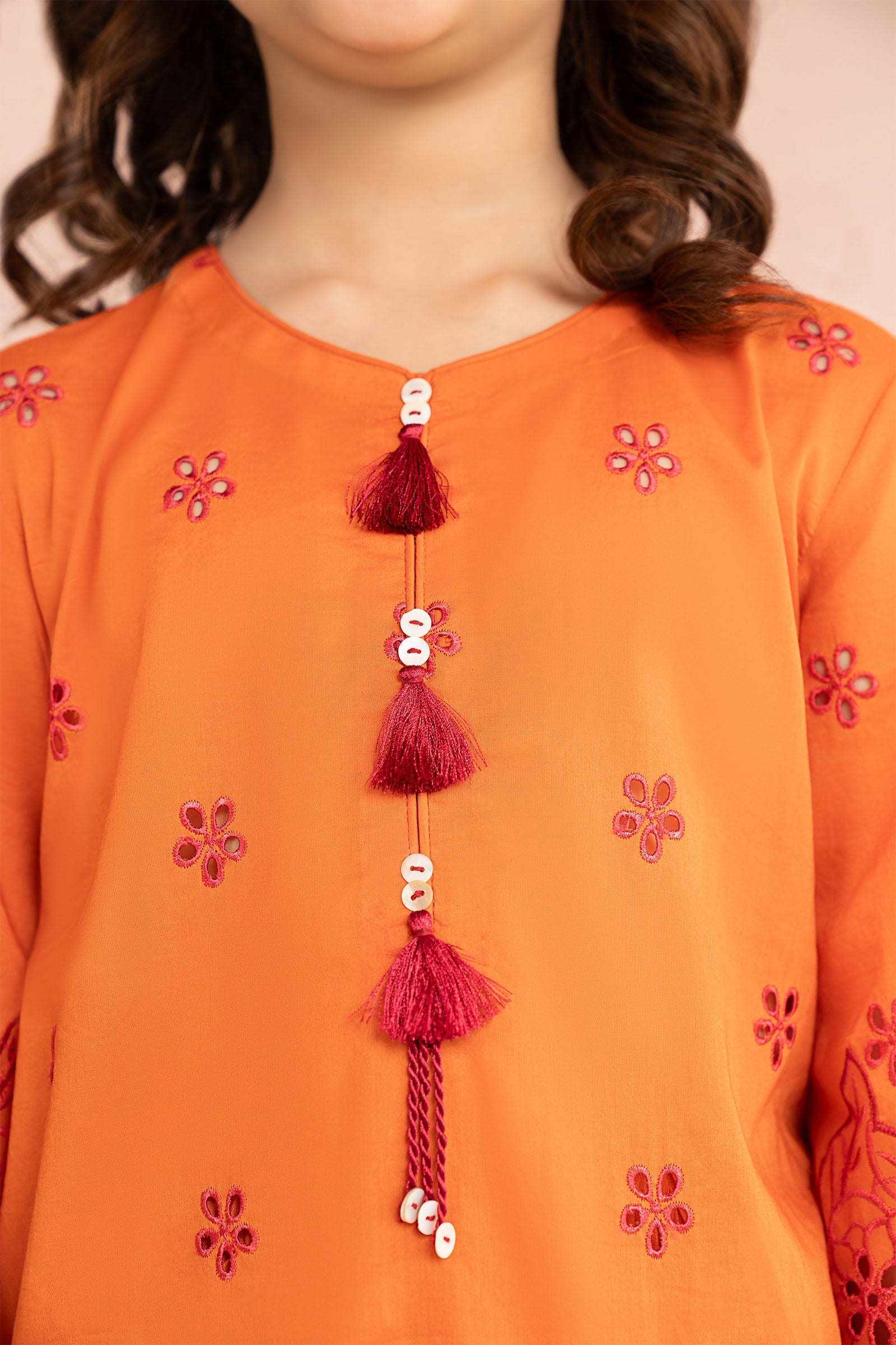 kids-clothes-mkd-ef26-30-orange by Maria B Kids - Designer Dress  - Type : KidsClothes - Available at Libasekhas UK - 100% Original 