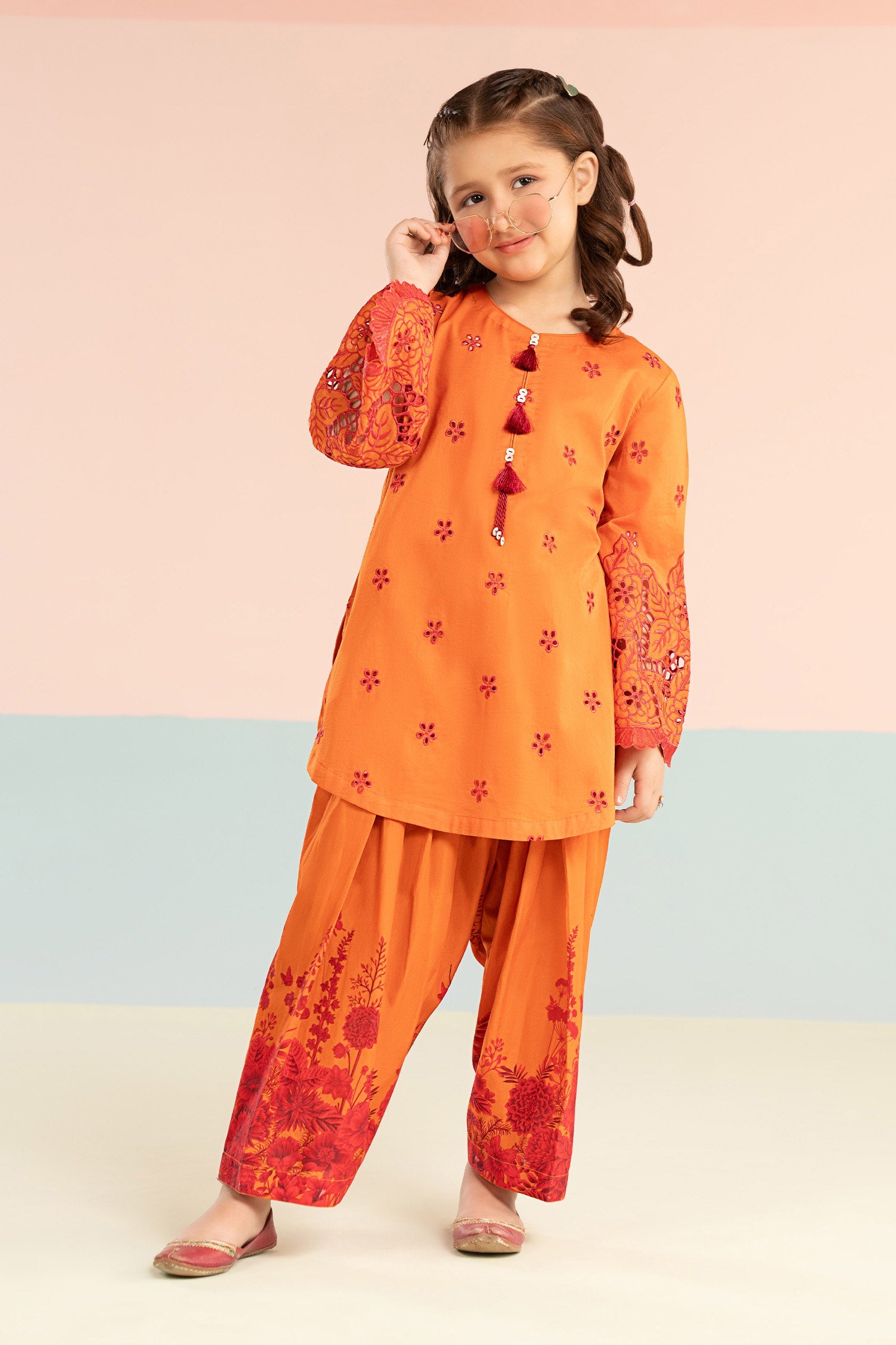 2 Piece Embroidered Lawn Suit - Kids Clothing - available at Maria Faisal in UK and USA.