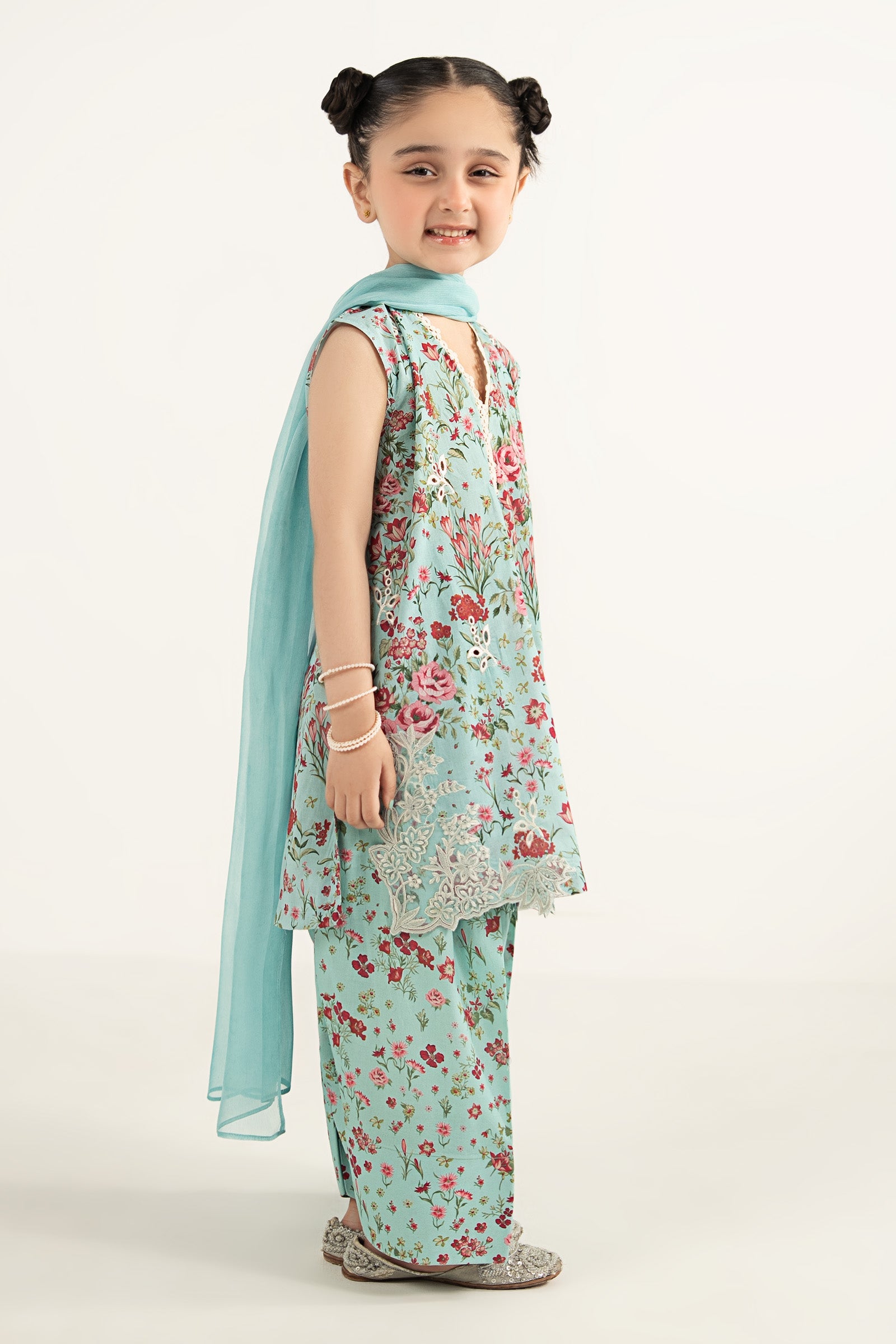 kids-clothes-mkd-ef26-39-blue by Maria B Kids - Designer Dress  - Type : KidsClothes - Available at Libasekhas UK - 100% Original 