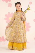 kids-clothes-mkd-ef26-40-dull-yellow by Maria B Kids - Designer Dress  - Type : KidsClothes - Available at Libasekhas UK - 100% Original 