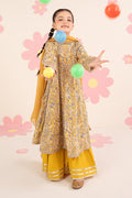 kids-clothes-mkd-ef26-40-dull-yellow by Maria B Kids - Designer Dress  - Type : KidsClothes - Available at Libasekhas UK - 100% Original 