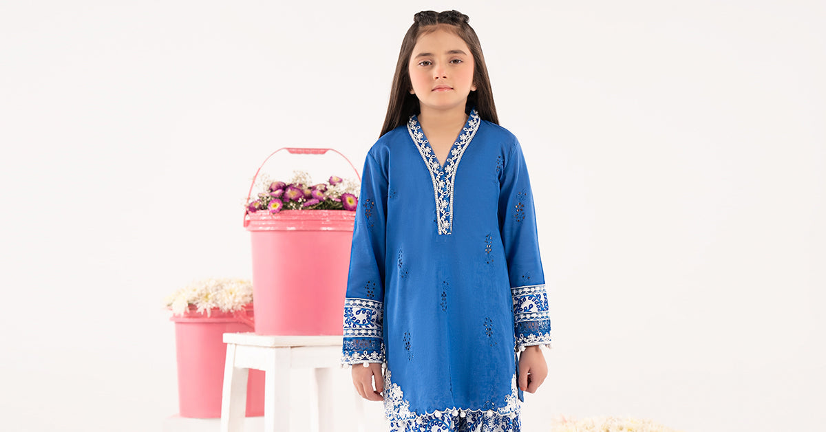 kids-clothes-mkd-ef26-45-blue by Maria B Kids - Designer Dress  - Type : KidsClothes - Available at Libasekhas UK - 100% Original 