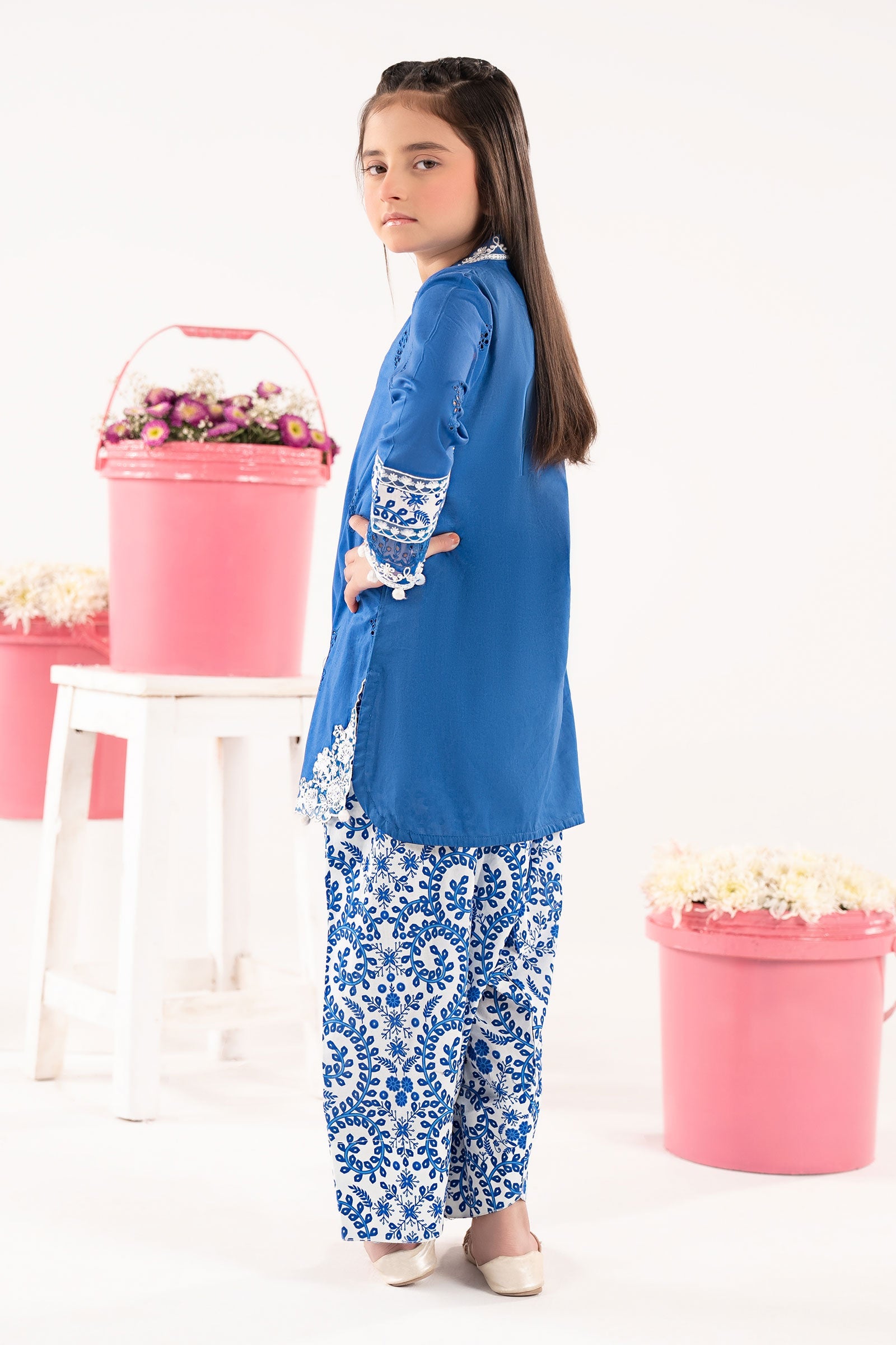 kids-clothes-mkd-ef26-45-blue by Maria B Kids - Designer Dress  - Type : KidsClothes - Available at Libasekhas UK - 100% Original 
