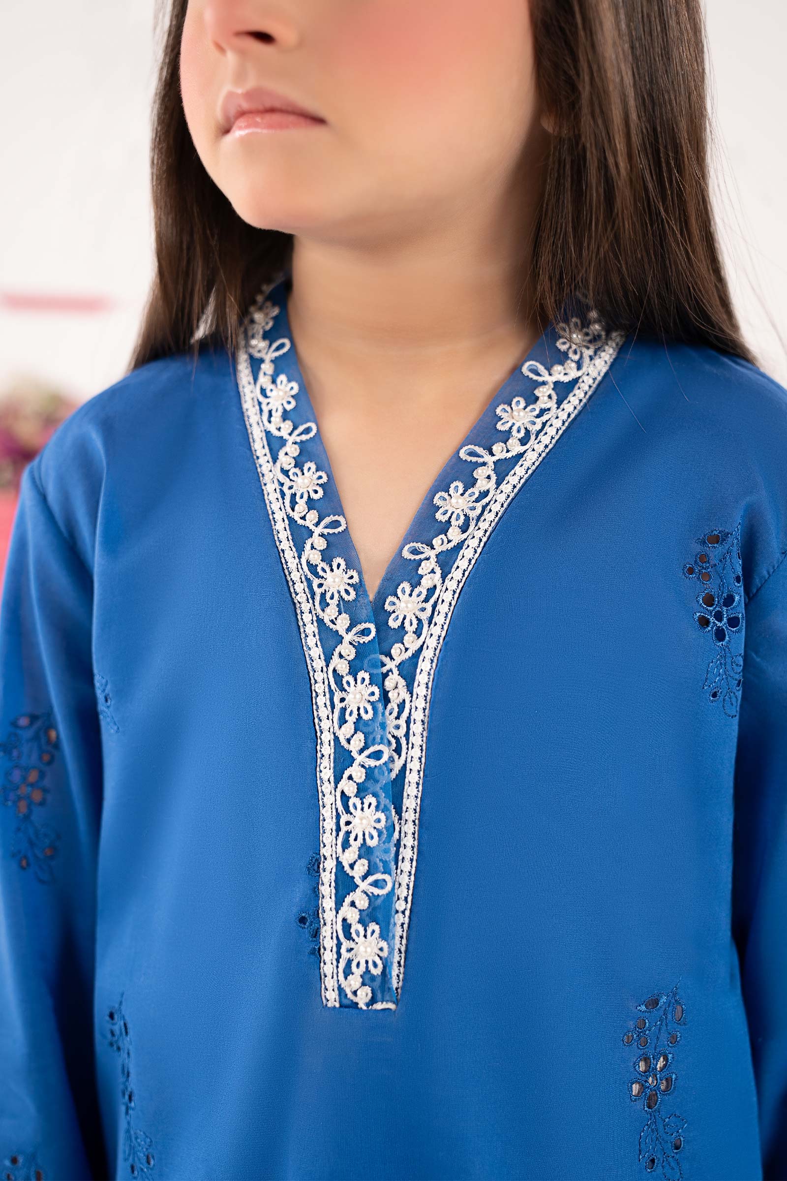 kids-clothes-mkd-ef26-45-blue by Maria B Kids - Designer Dress  - Type : KidsClothes - Available at Libasekhas UK - 100% Original 