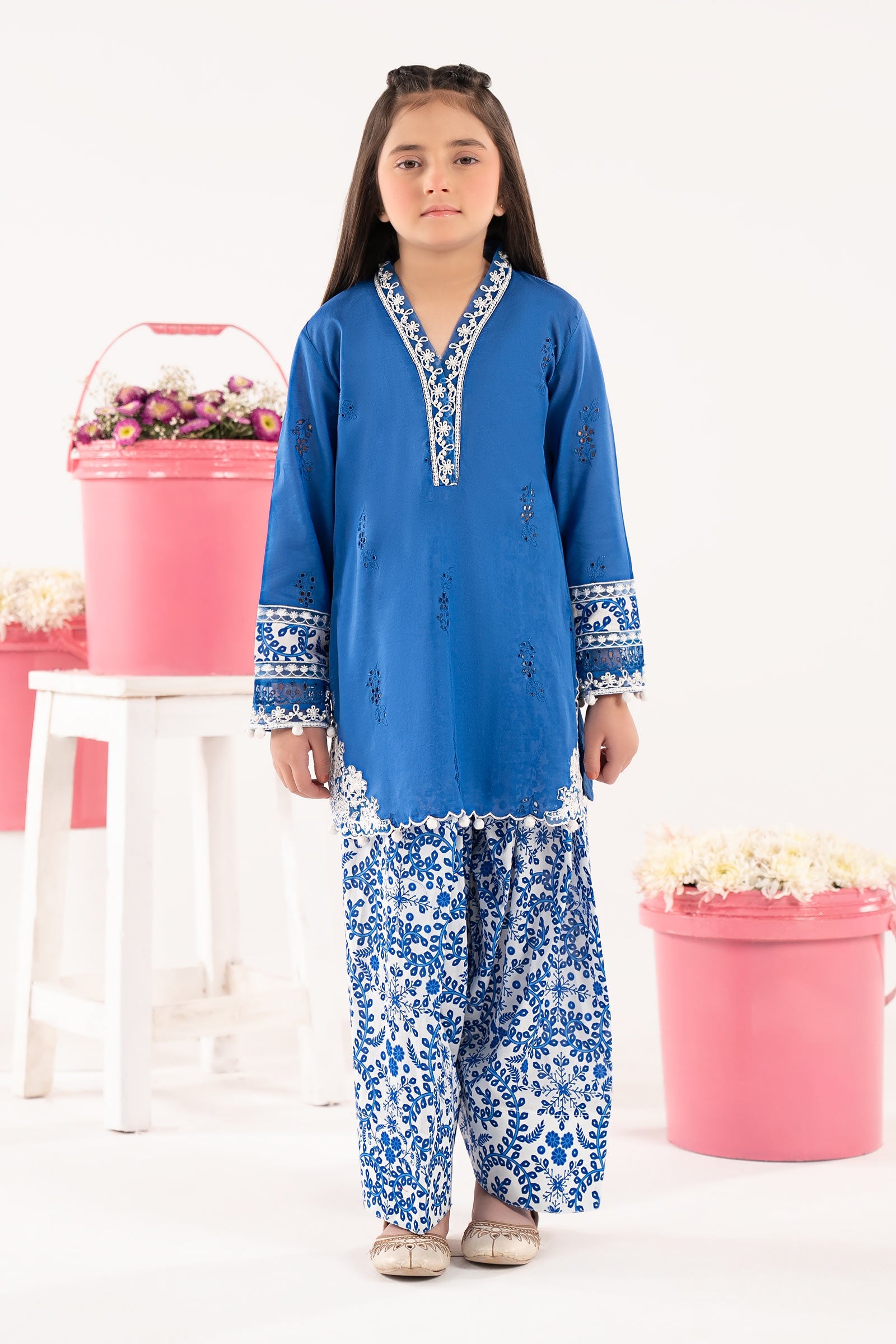 kids-clothes-mkd-ef26-45-blue by Maria B Kids - Designer Dress  - Type : KidsClothes - Available at Libasekhas UK - 100% Original 