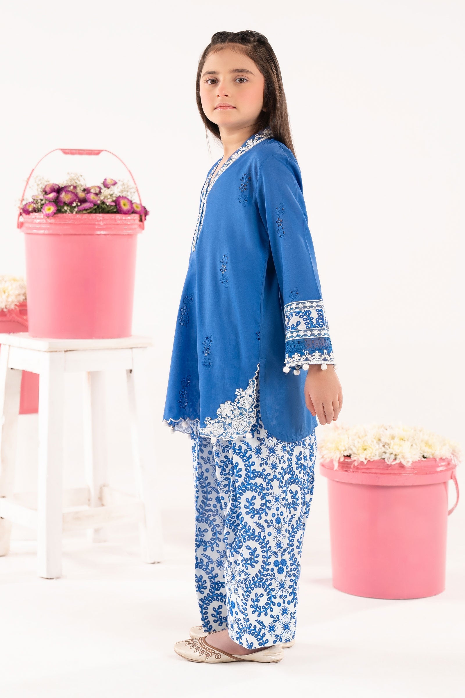 kids-clothes-mkd-ef26-45-blue by Maria B Kids - Designer Dress  - Type : KidsClothes - Available at Libasekhas UK - 100% Original 