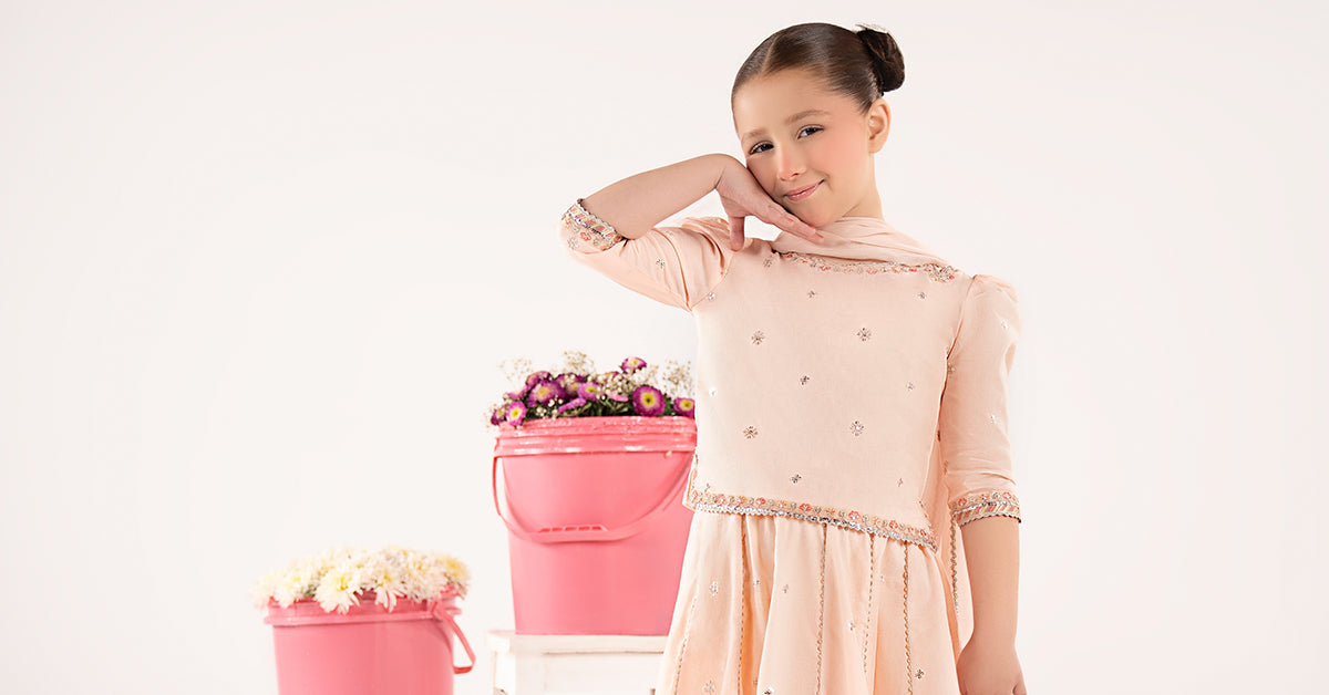 kids-clothes-mkd-ef26-46-baby-pink by Maria B Kids - Designer Dress  - Type : KidsClothes - Available at Libasekhas UK - 100% Original 