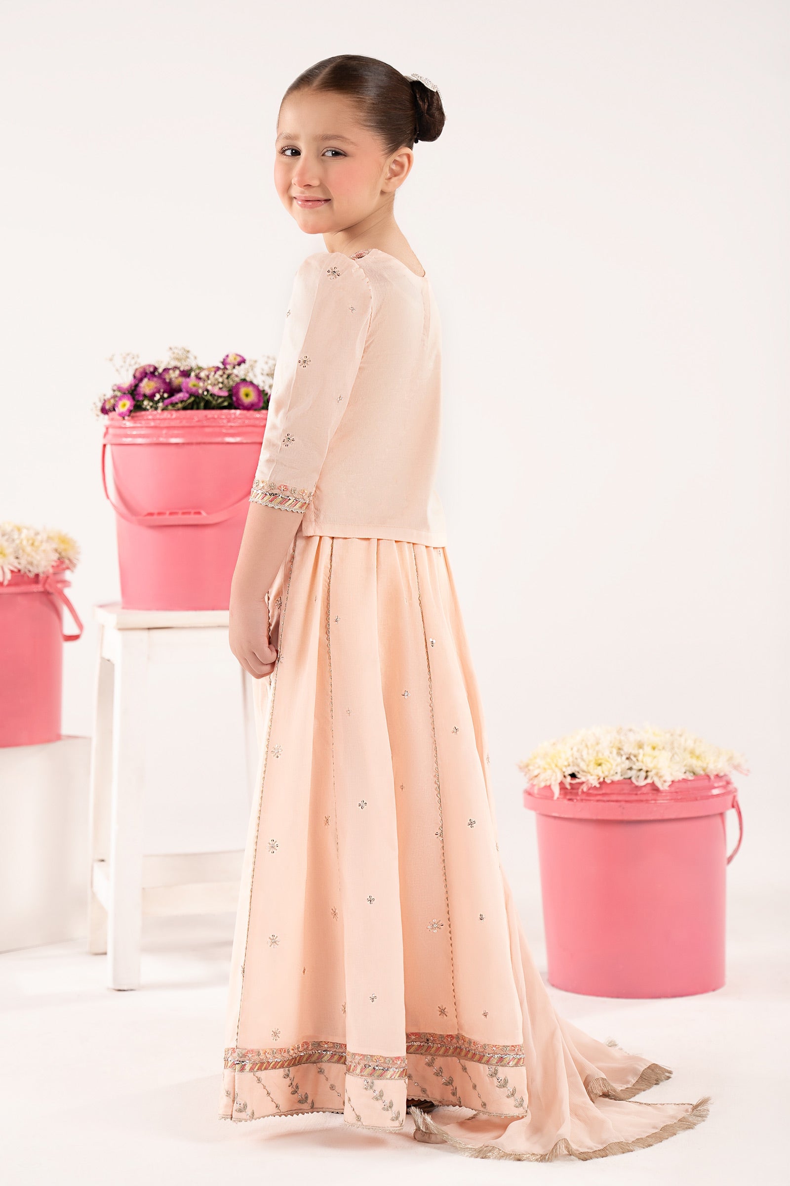 kids-clothes-mkd-ef26-46-baby-pink by Maria B Kids - Designer Dress  - Type : KidsClothes - Available at Libasekhas UK - 100% Original 