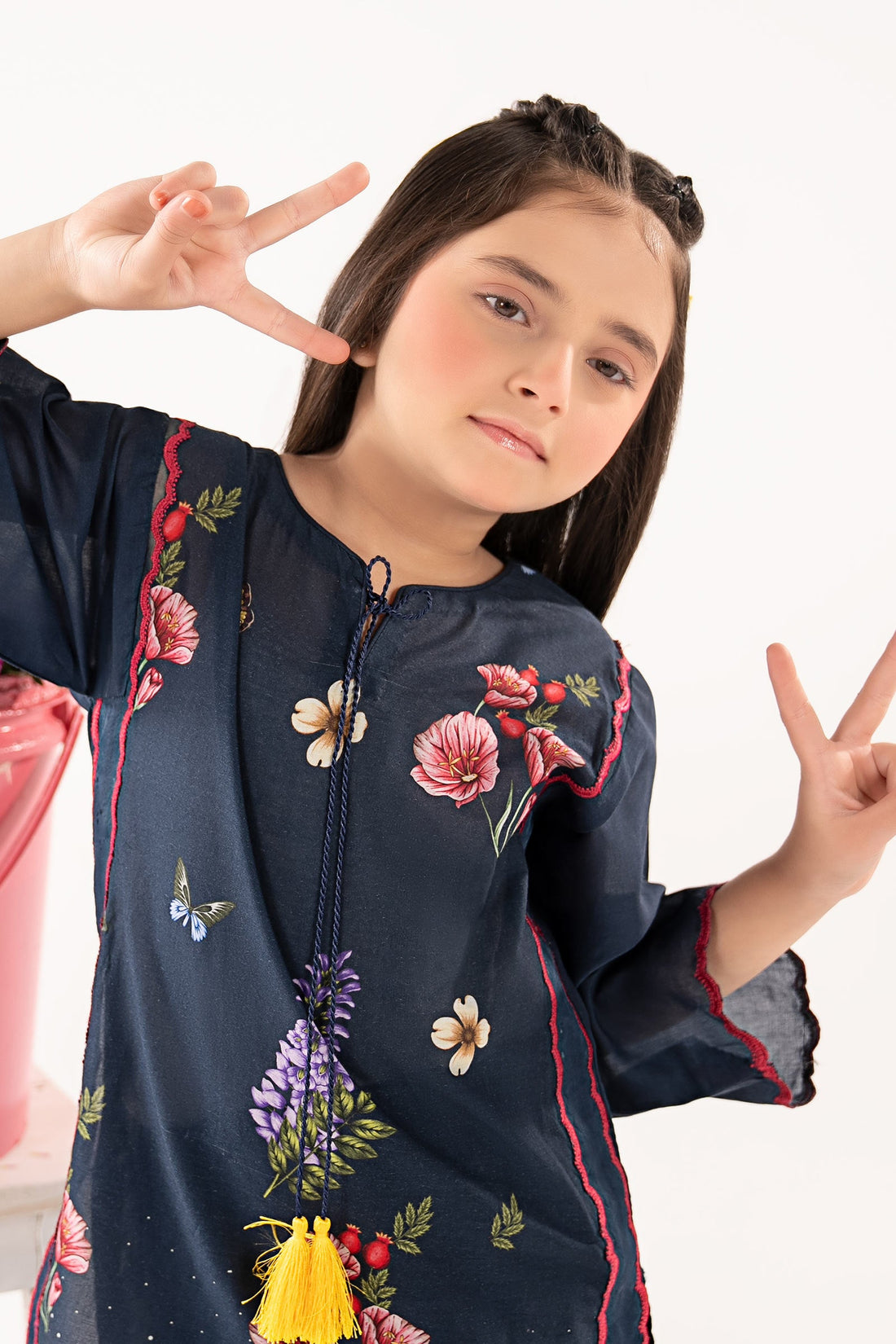 kids-clothes-mkd-ef26-47-blue by Maria B Kids - Designer Dress  - Type : KidsClothes - Available at Libasekhas UK - 100% Original 