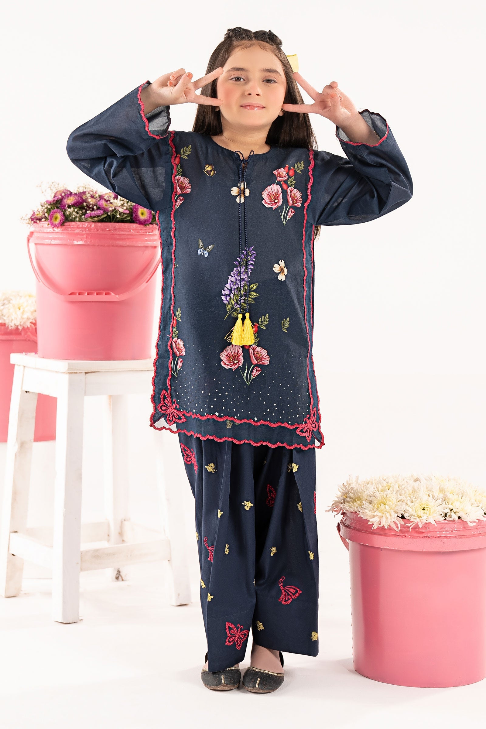 kids-clothes-mkd-ef26-47-blue by Maria B Kids - Designer Dress  - Type : KidsClothes - Available at Libasekhas UK - 100% Original 