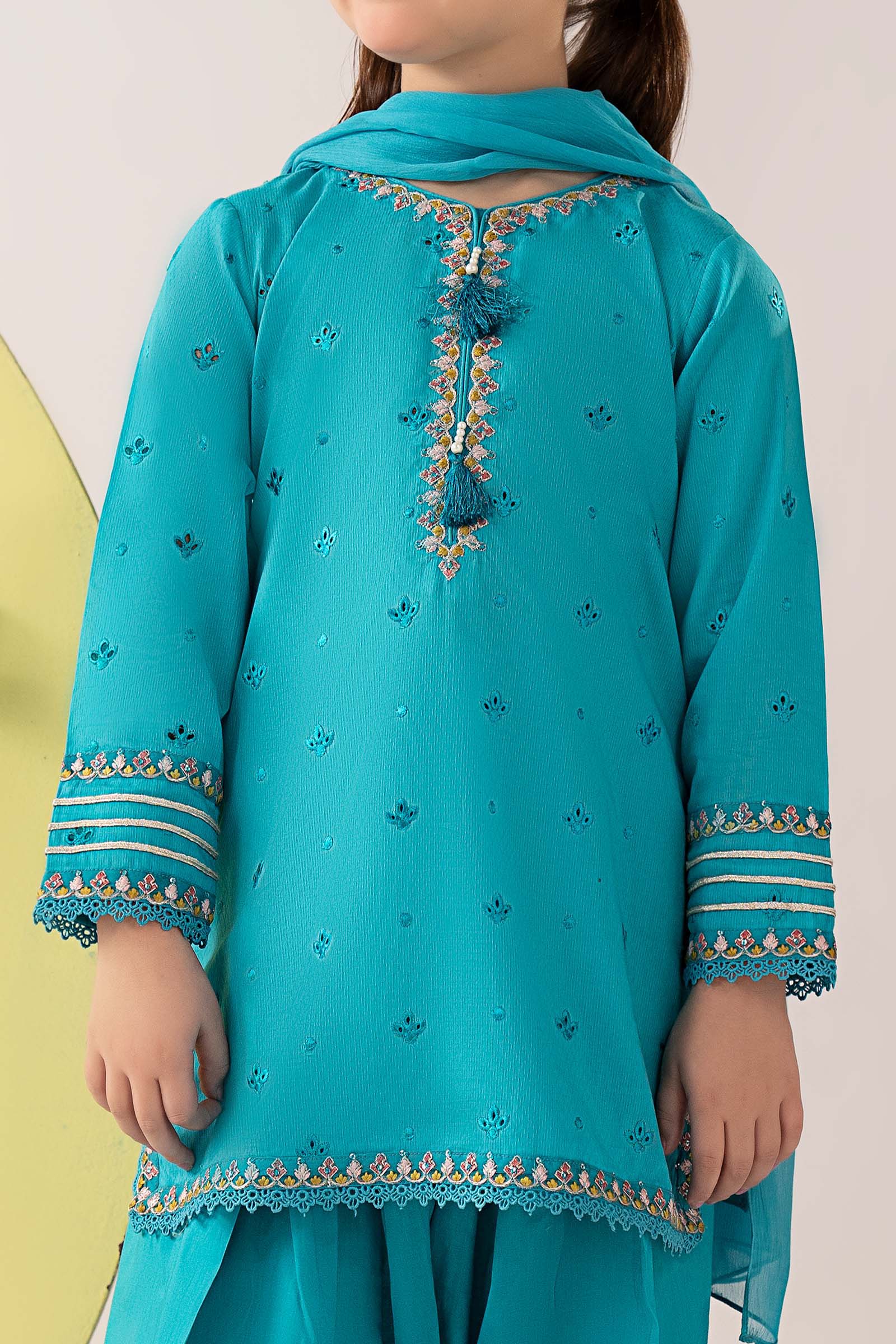 kids-clothes-mkd-ef26-48-blue by Maria B Kids - Designer Dress  - Type : KidsClothes - Available at Libasekhas UK - 100% Original 
