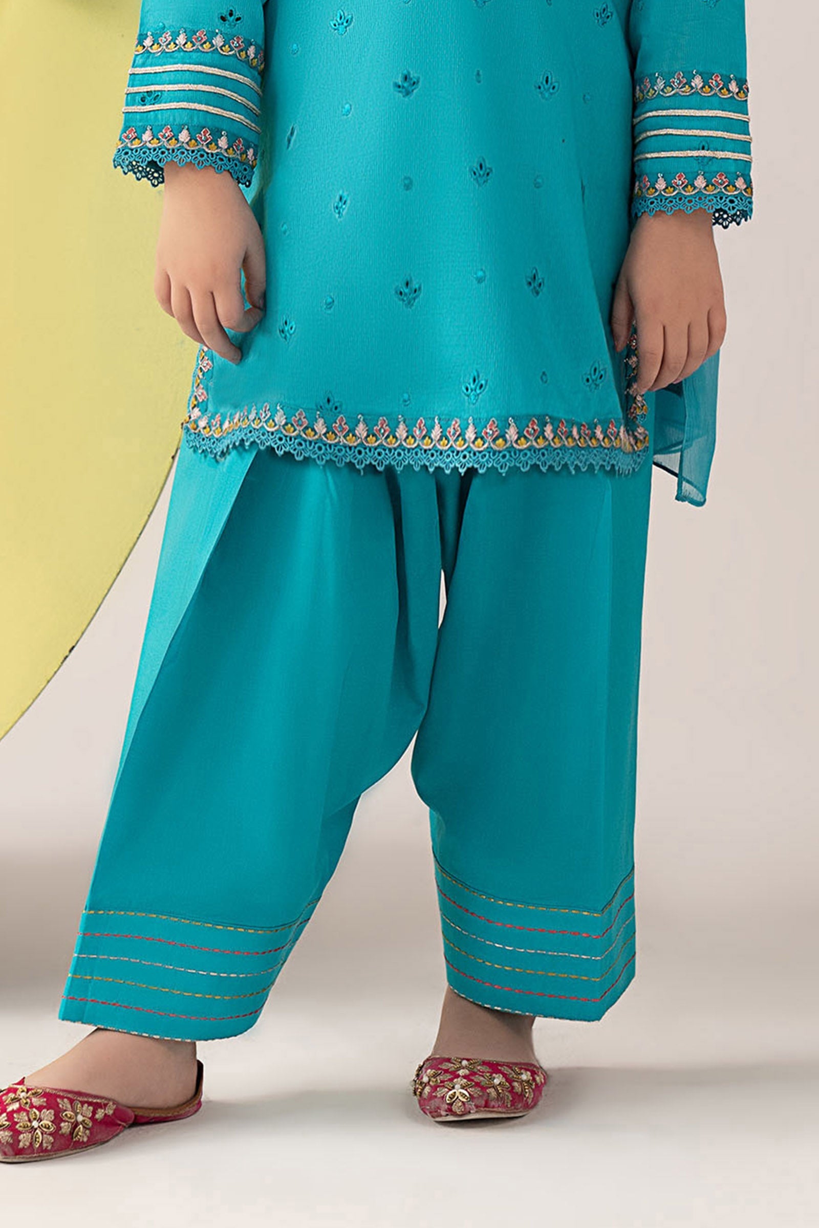 kids-clothes-mkd-ef26-48-blue by Maria B Kids - Designer Dress  - Type : KidsClothes - Available at Libasekhas UK - 100% Original 