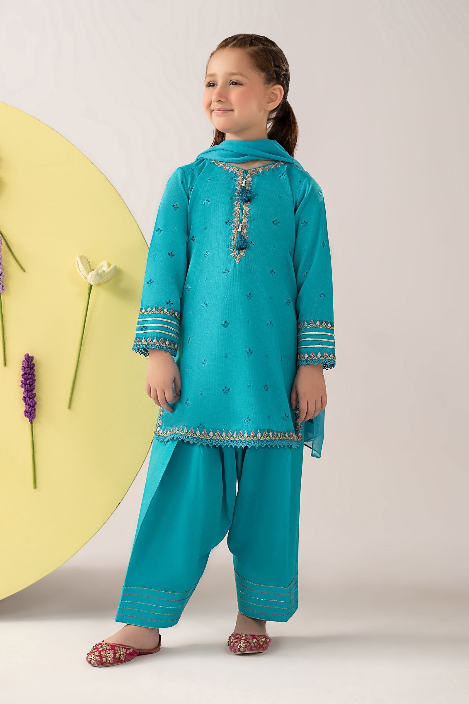 kids-clothes-mkd-ef26-48-blue by Maria B Kids - Designer Dress  - Type : KidsClothes - Available at Libasekhas UK - 100% Original 