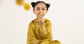 kids-clothes-mkd-ef26-48-mustard by Maria B Kids - Designer Dress  - Type : KidsClothes - Available at Libasekhas UK - 100% Original 