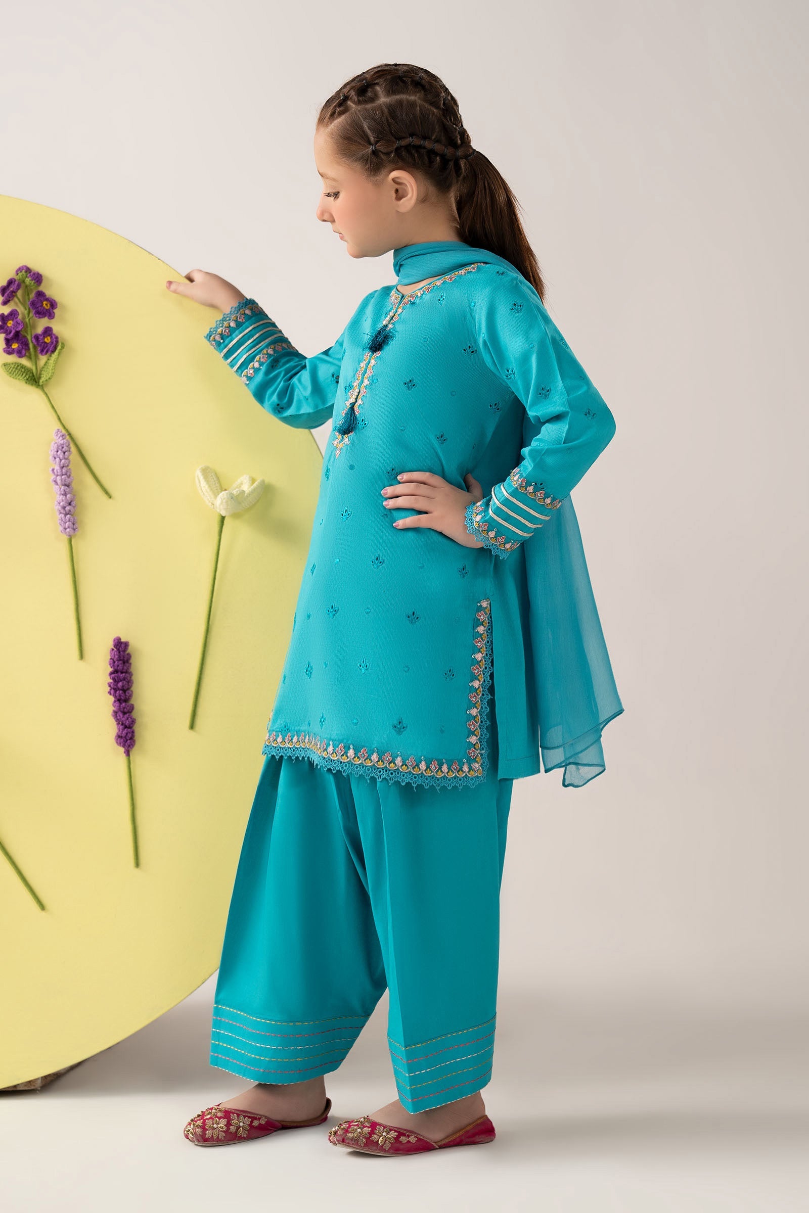 kids-clothes-mkd-ef26-48-blue by Maria B Kids - Designer Dress  - Type : KidsClothes - Available at Libasekhas UK - 100% Original 