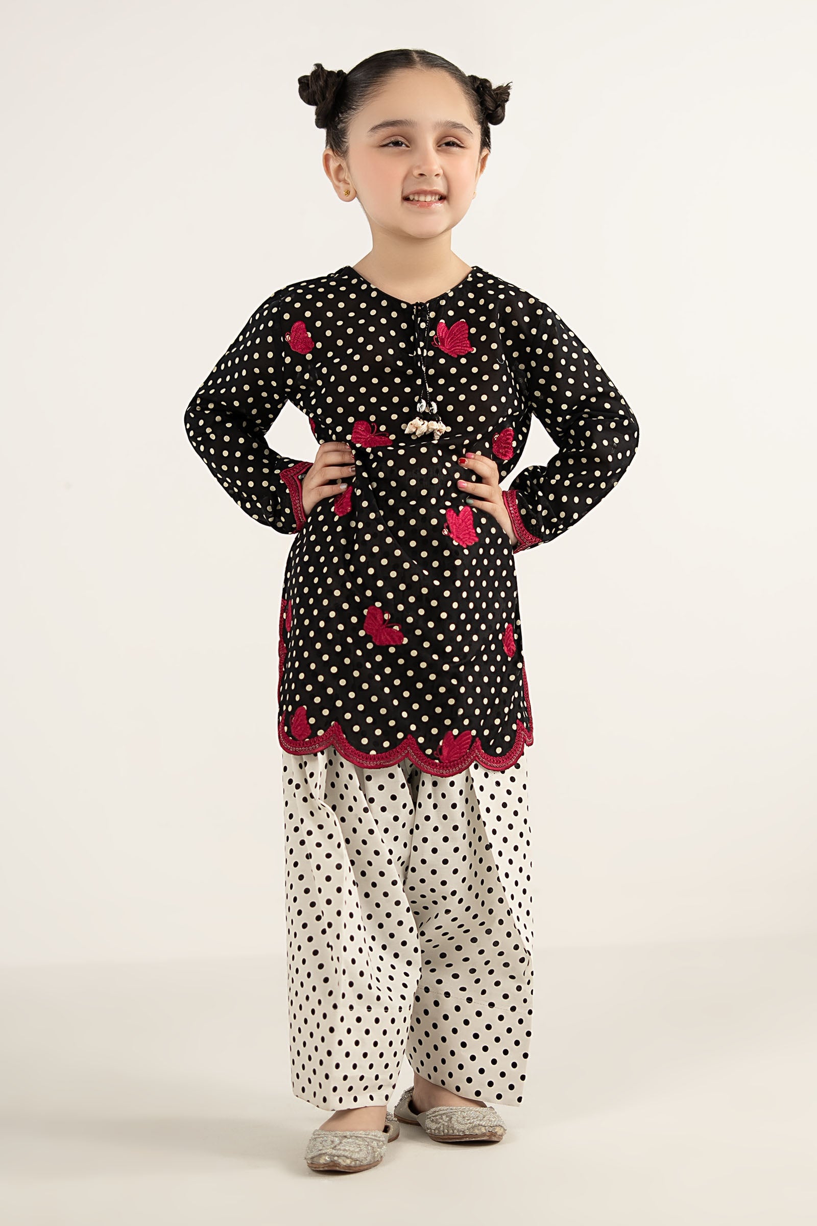 kids-clothes-mkd-ef26-50-black by Maria B Kids - Designer Dress  - Type : KidsClothes - Available at Libasekhas UK - 100% Original 