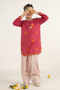 kids-clothes-mkd-ef26-50-red by Maria B Kids - Designer Dress  - Type : KidsClothes - Available at Libasekhas UK - 100% Original 