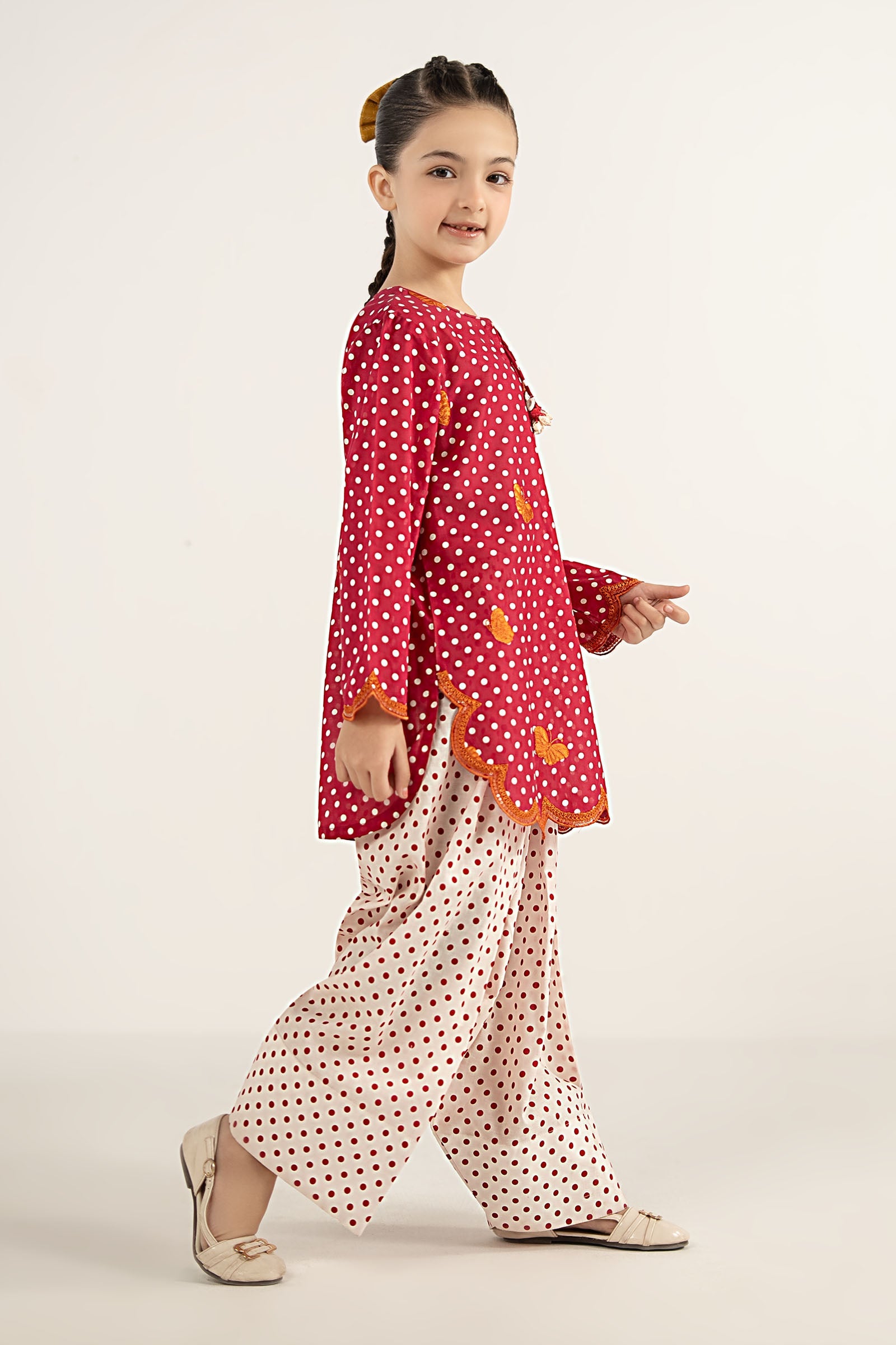 kids-clothes-mkd-ef26-50-red by Maria B Kids - Designer Dress  - Type : KidsClothes - Available at Libasekhas UK - 100% Original 