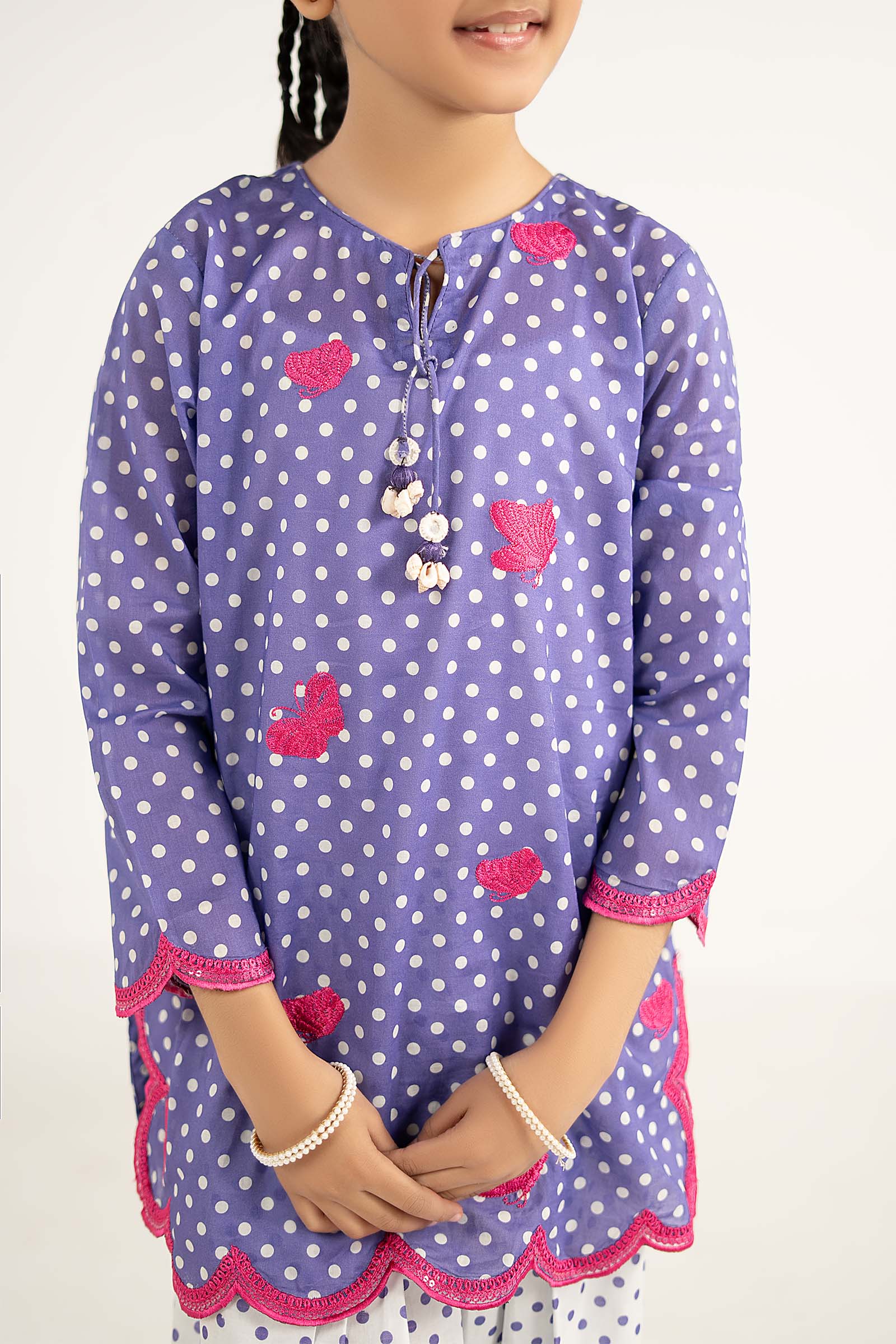 kids-clothes-mkd-ef26-50-blue by Maria B Kids - Designer Dress  - Type : KidsClothes - Available at Libasekhas UK - 100% Original 