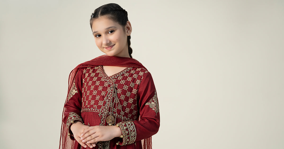 Maria B | 3 Piece Embroidered Linen Suit | MKD-W24-02 - by - Libasekhas UK - Registered Vendor of : Maria B - 100% Original Designer Dresss