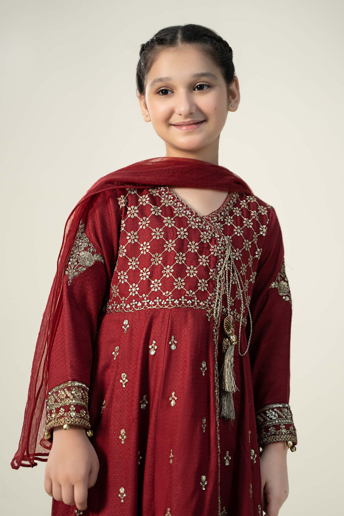 Maria B | 3 Piece Embroidered Linen Suit | MKD-W24-02 - by - Libasekhas UK - Registered Vendor of : Maria B - 100% Original Designer Dresss