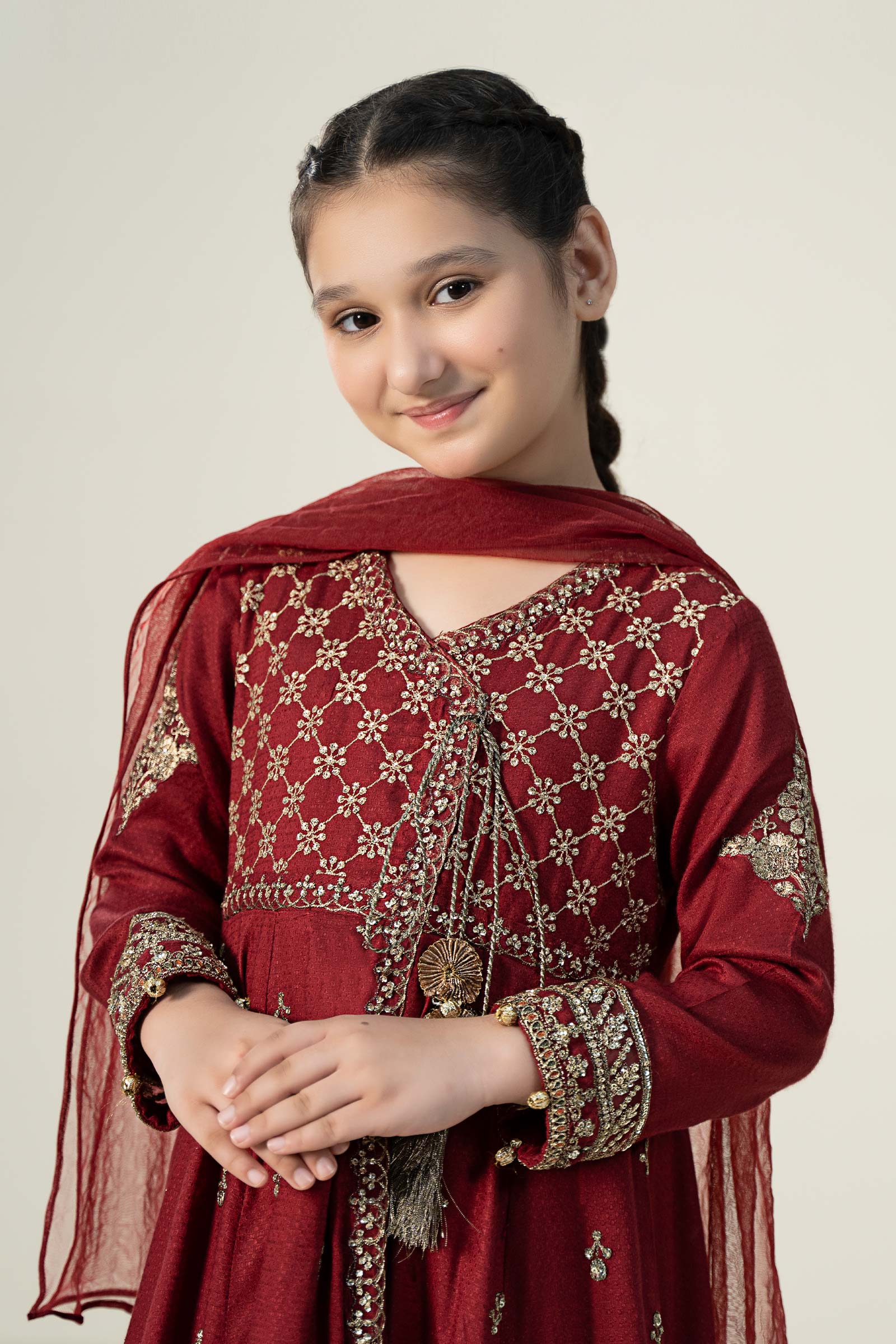 Maria B | 3 Piece Embroidered Linen Suit | MKD-W24-02 - by - Libasekhas UK - Registered Vendor of : Maria B - 100% Original Designer Dresss