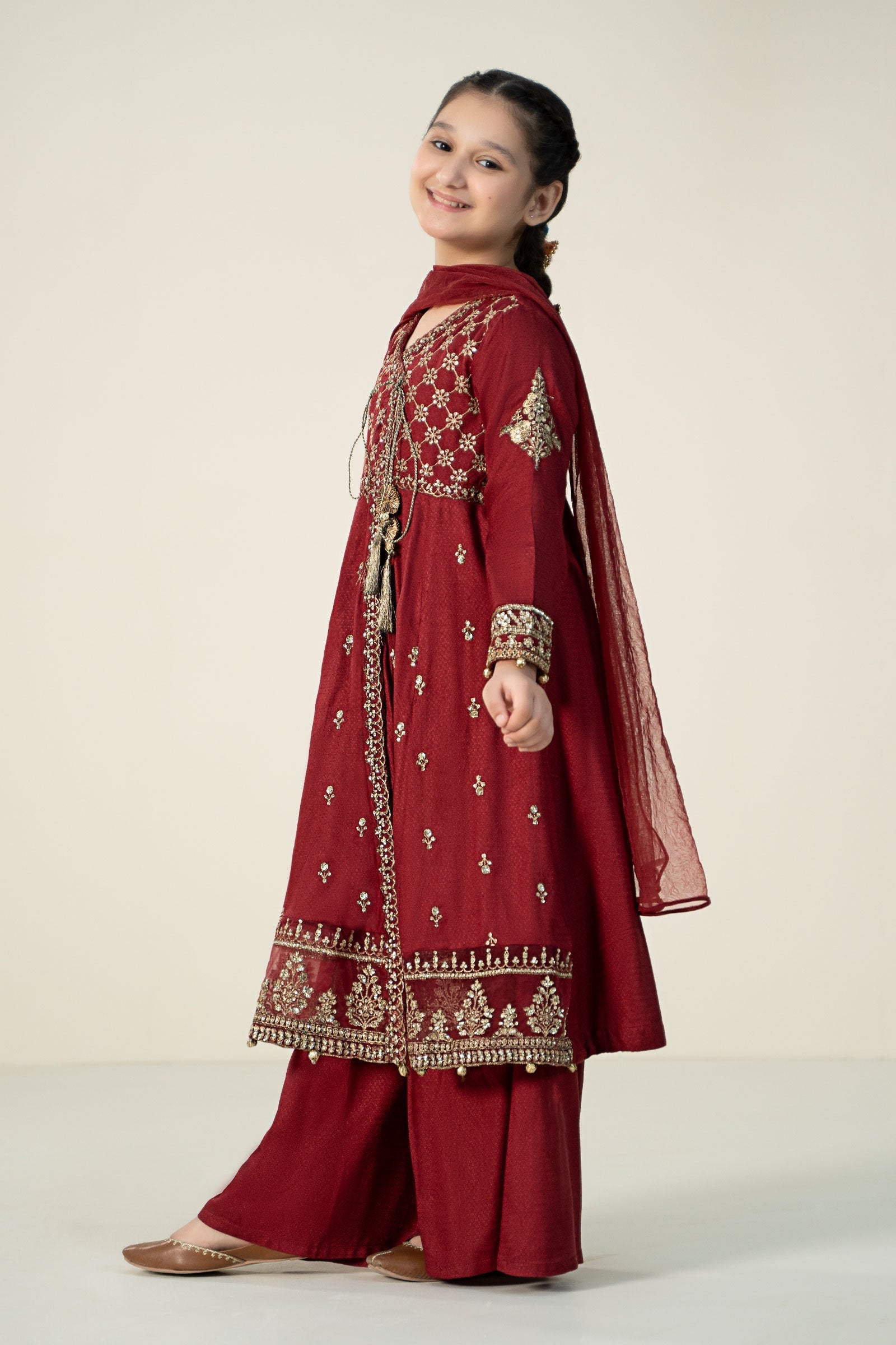 Maria B | 3 Piece Embroidered Linen Suit | MKD-W24-02 - by - Libasekhas UK - Registered Vendor of : Maria B - 100% Original Designer Dresss